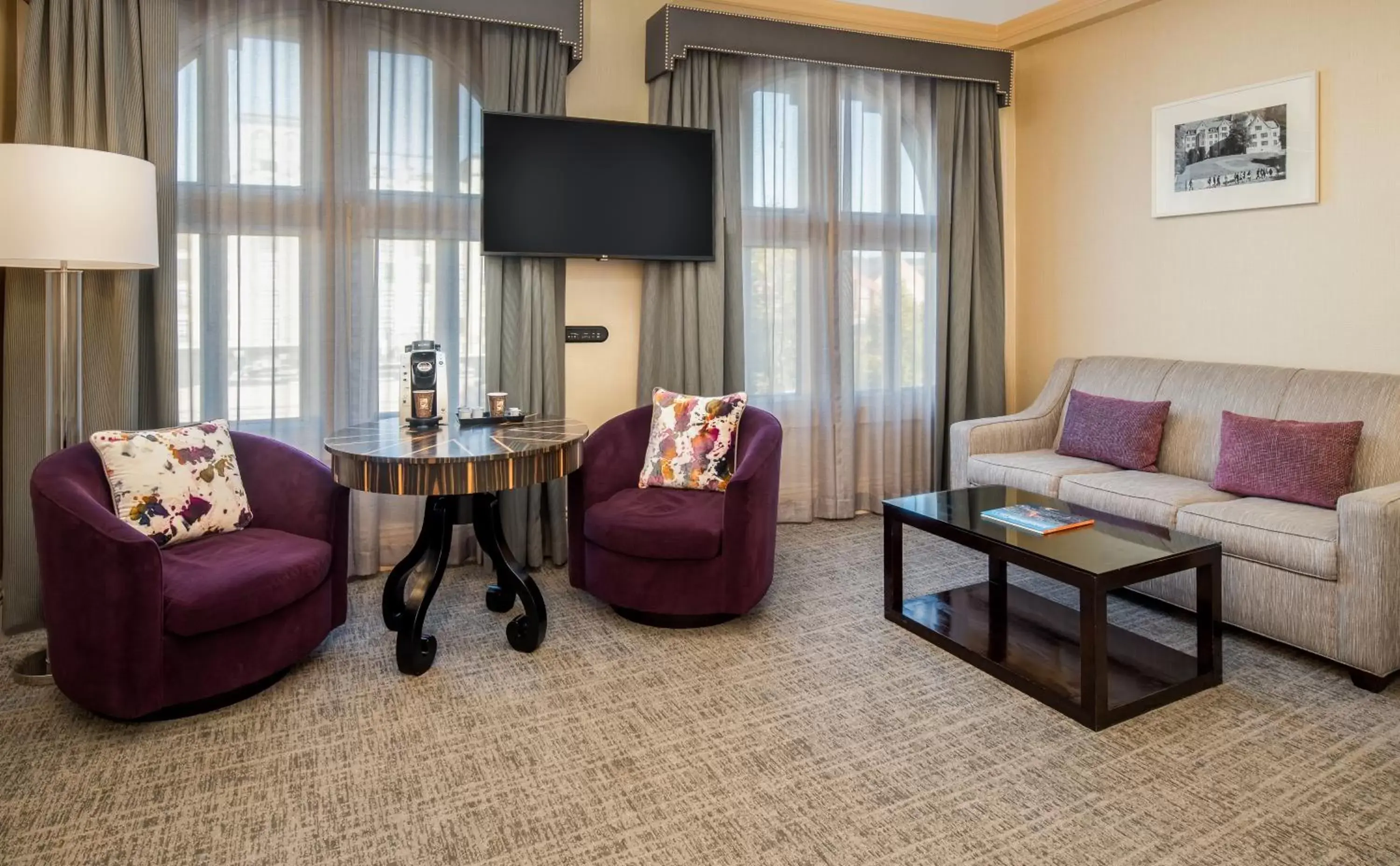 TV and multimedia, Seating Area in Hotel Shattuck Plaza