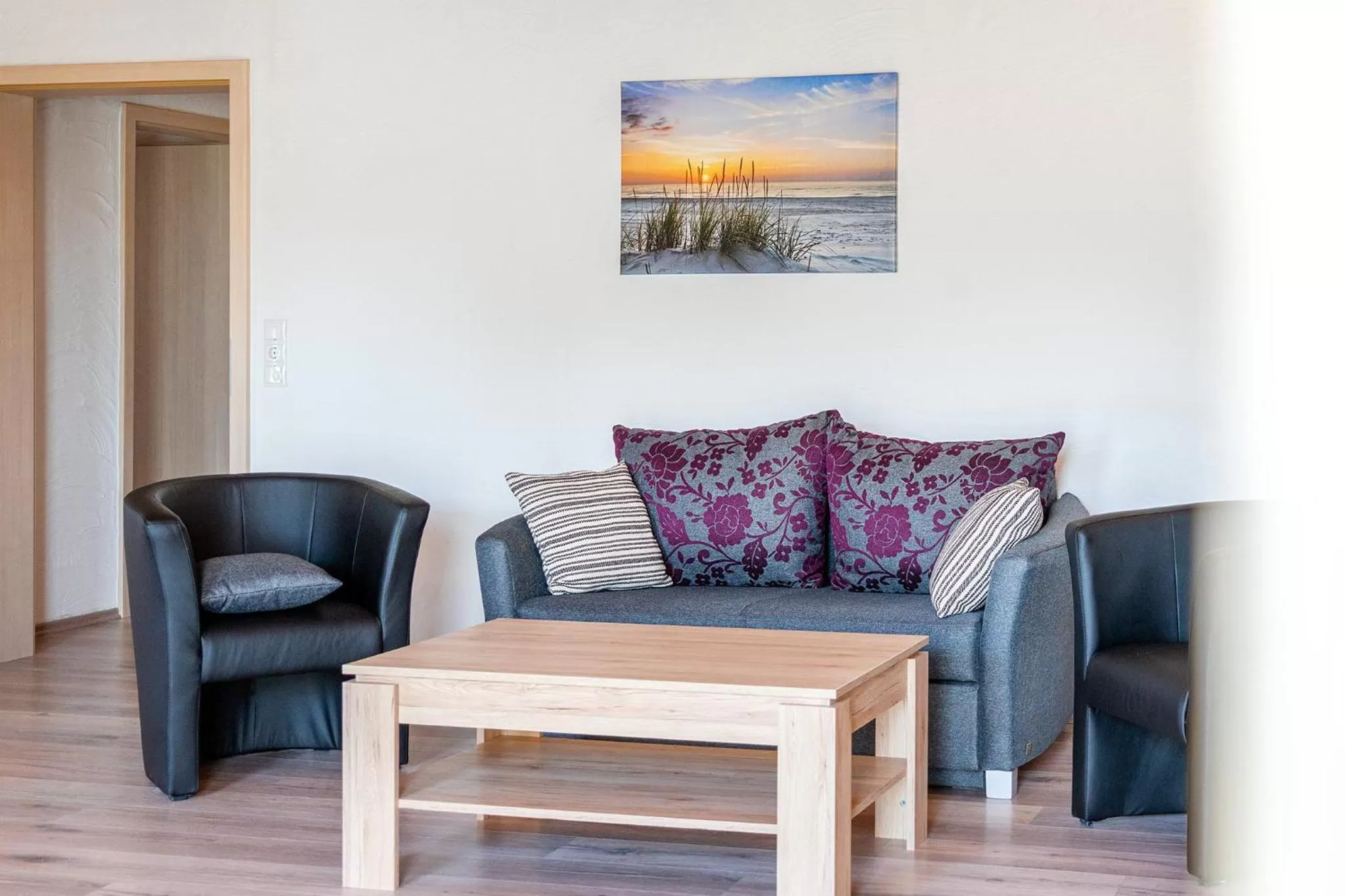 Living room in Villa Moorstern am Badesee Tannenhausen
