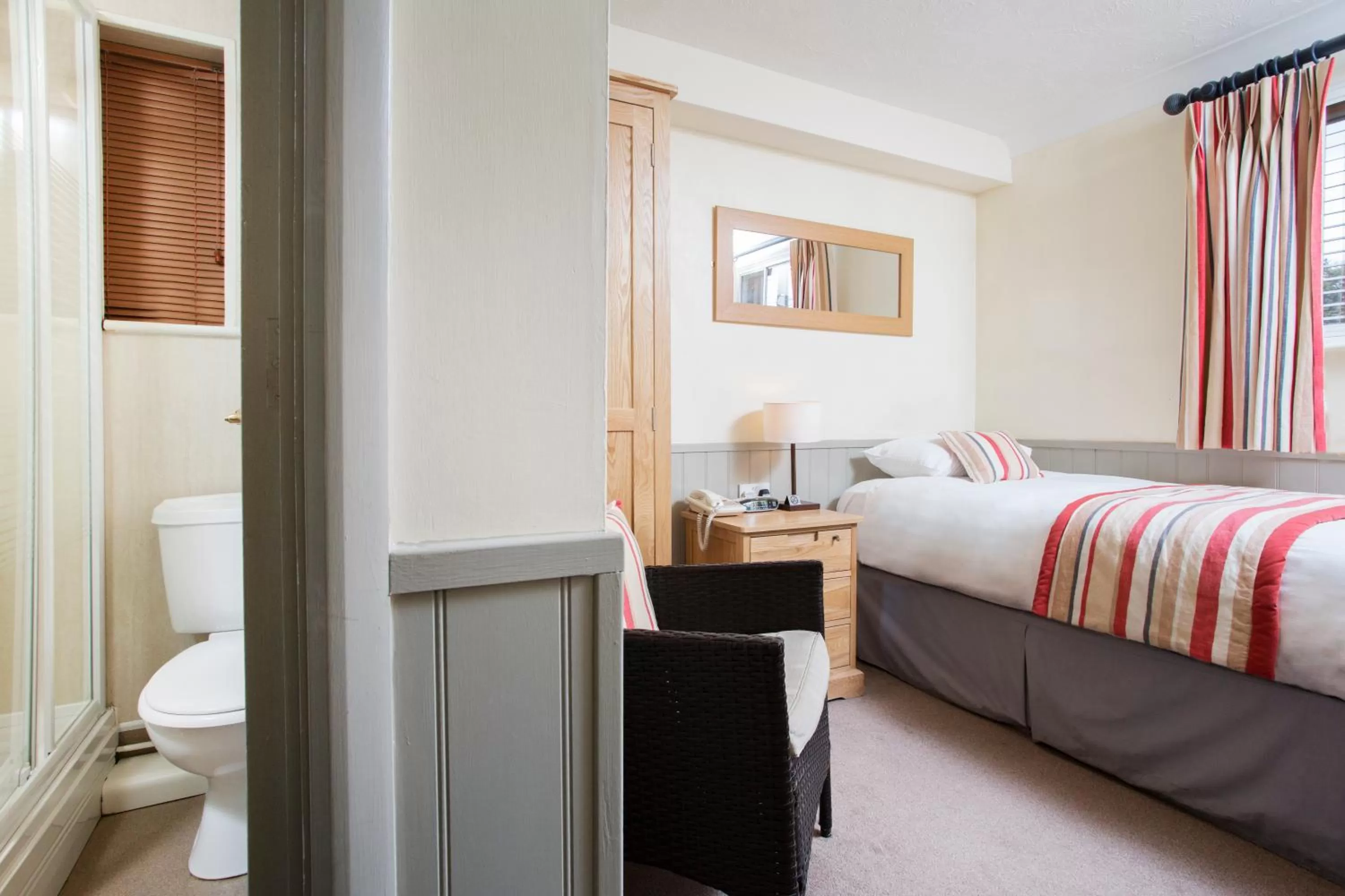 Bathroom, Bed in Breckland Lodge