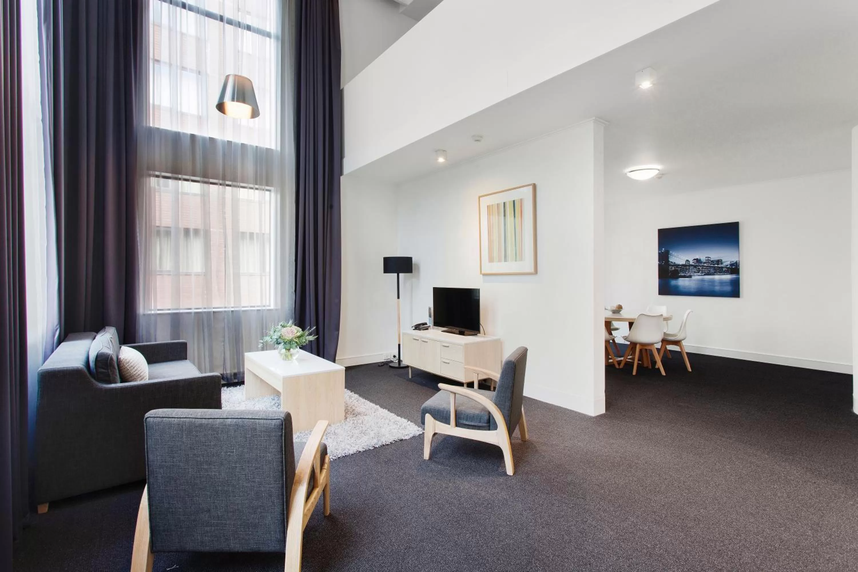 Living room in Mercure Melbourne Albert Park