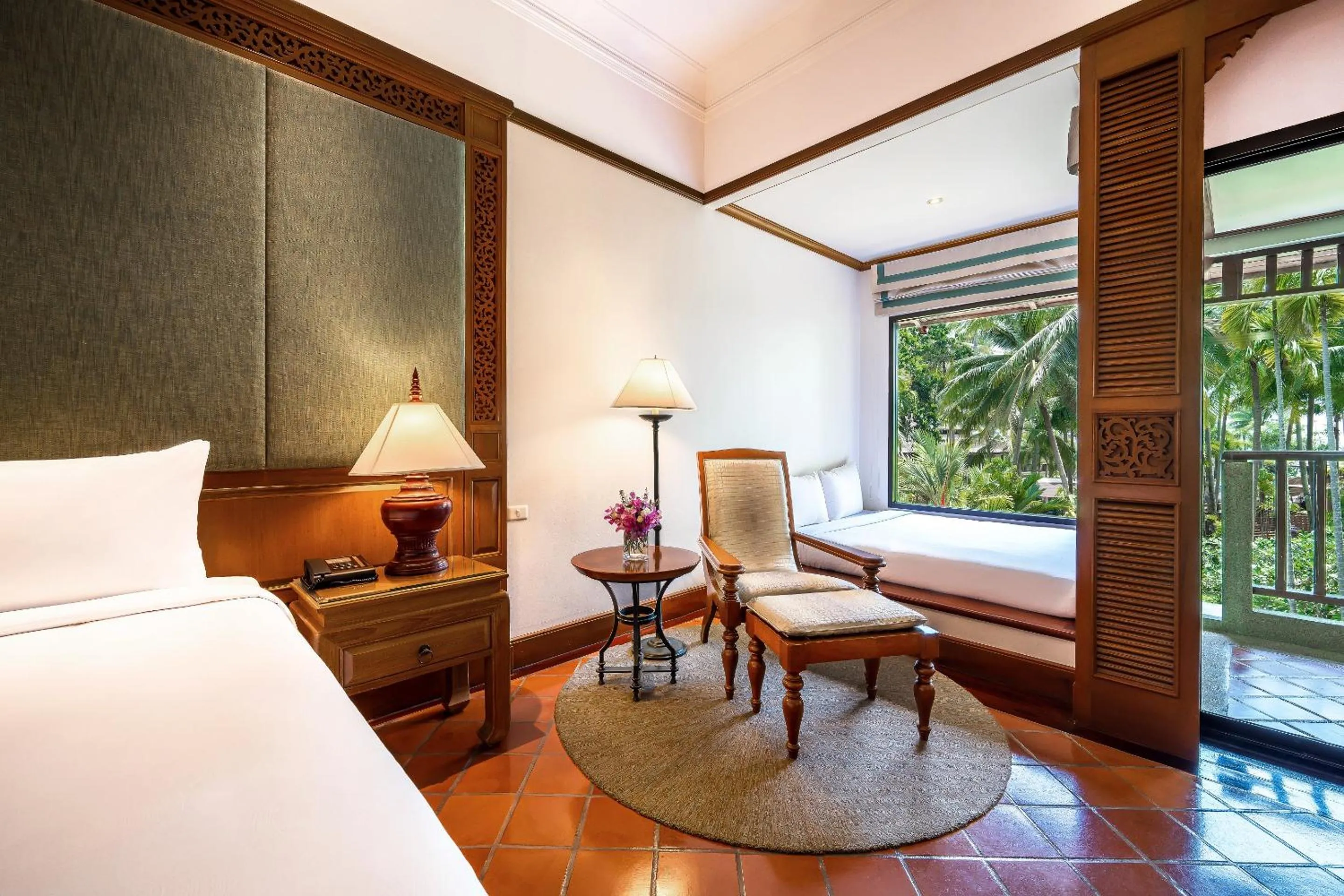 View (from property/room), Bed in JW Marriott Phuket Resort and Spa