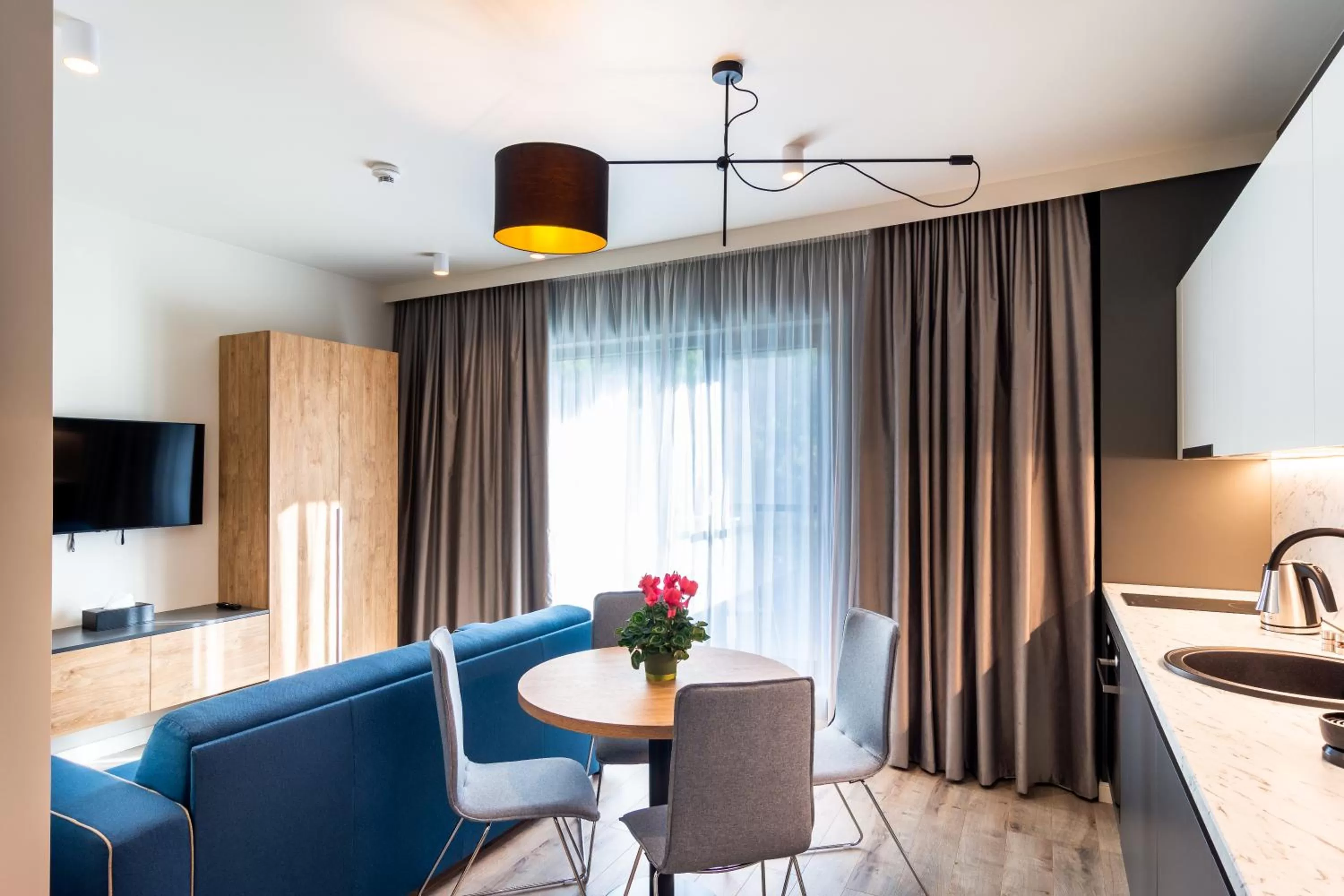 Kitchen or kitchenette in Aparthotel NOX