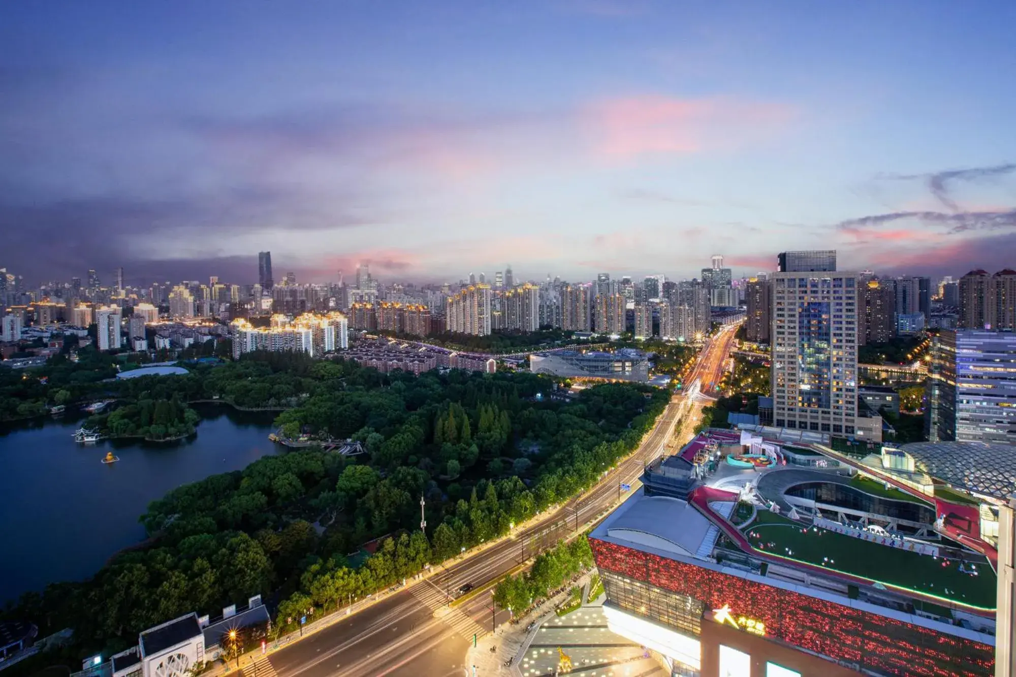 Neighbourhood, Bird's-eye View in HUALUXE Shanghai Changfeng Park, an IHG Hotel