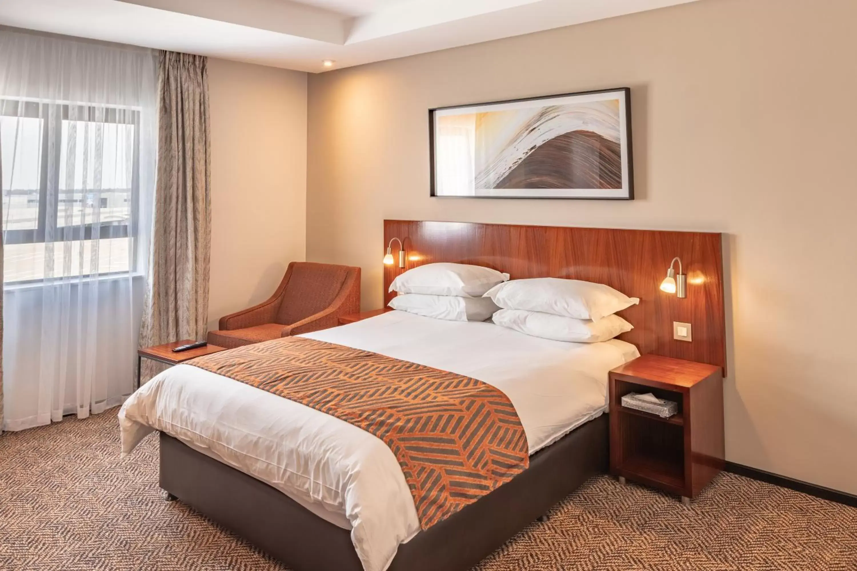 Bed in City Lodge Hotel at OR Tambo International Airport