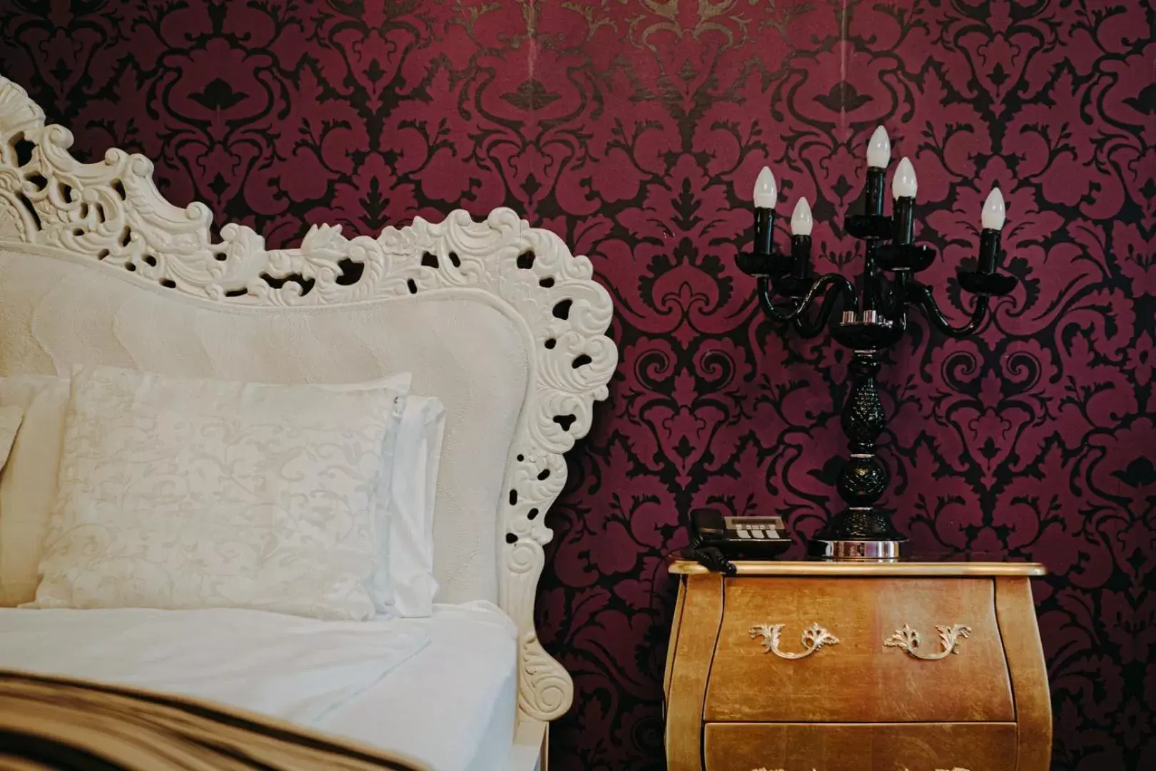 Decorative detail, Bed in Soho Boutique Hotel
