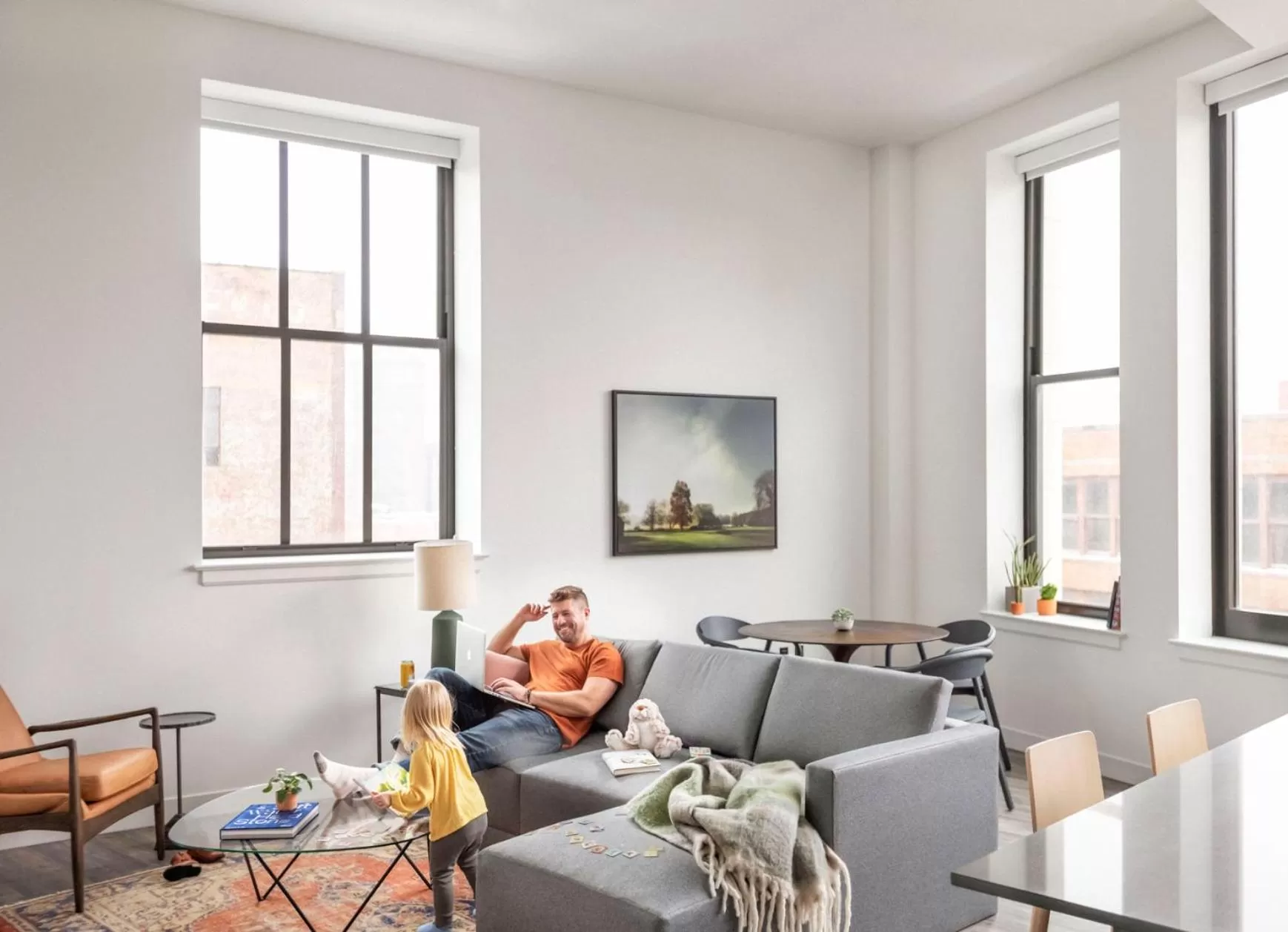 Living room in ROOST Cleveland