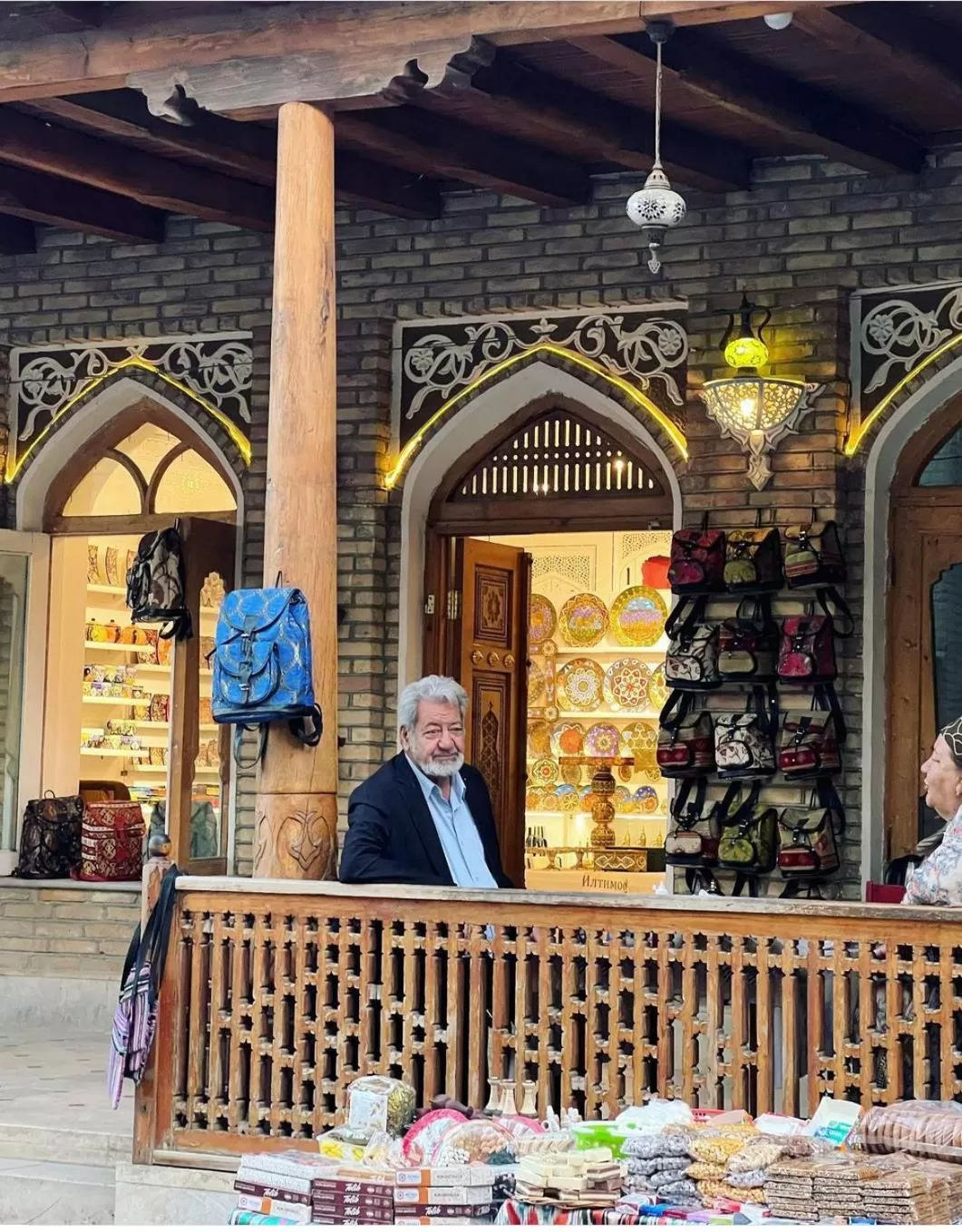 People in Jahangir Boutique Bukhara