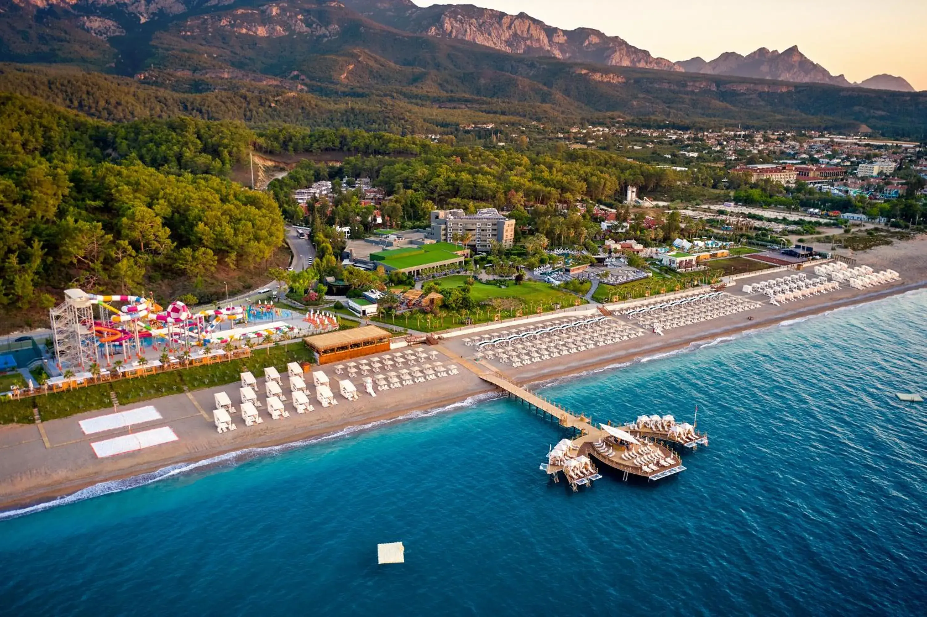 Beach, Bird's-eye View in Royal Diwa Tekirova Resort