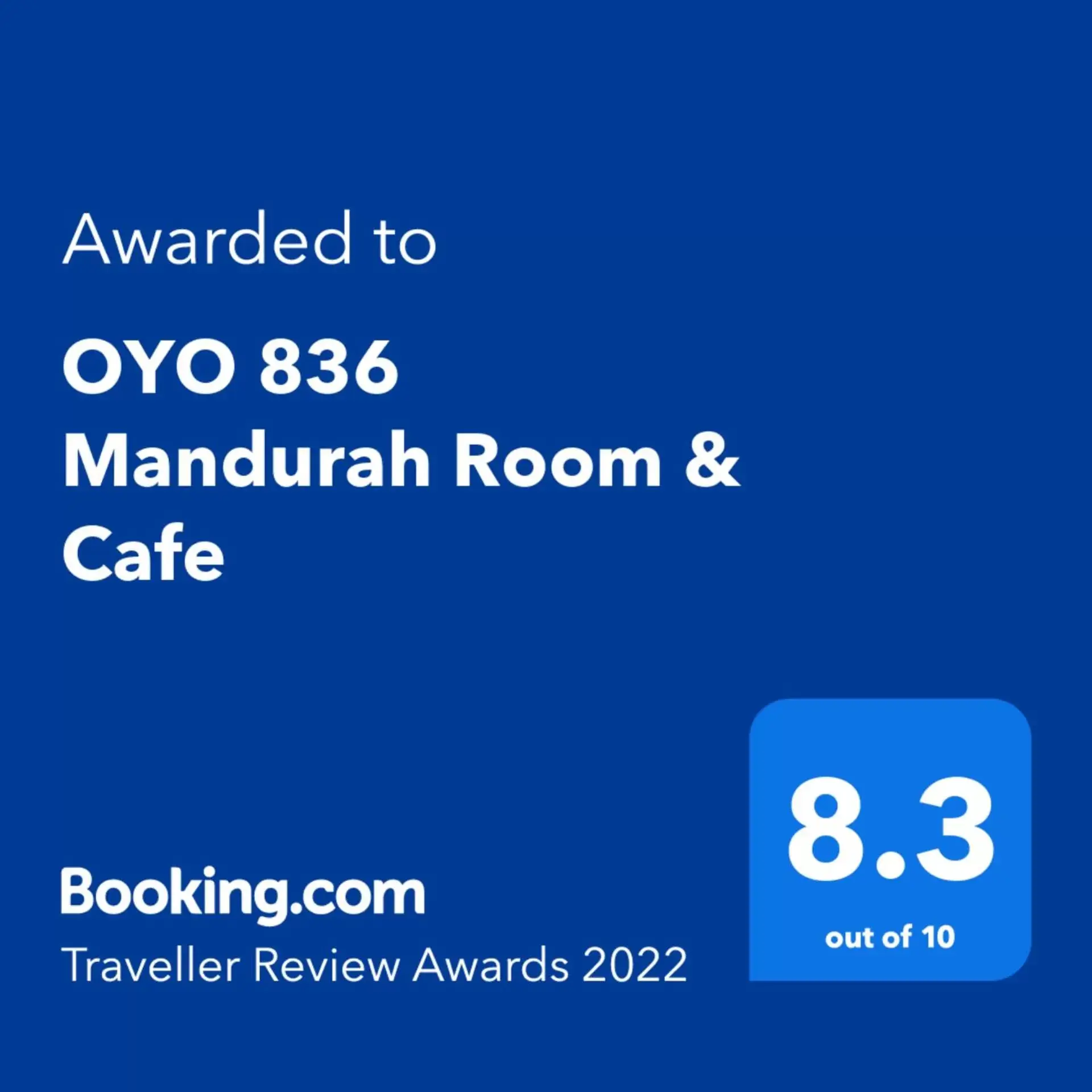 Logo/Certificate/Sign/Award in OYO 836 Mandurah Room & Cafe