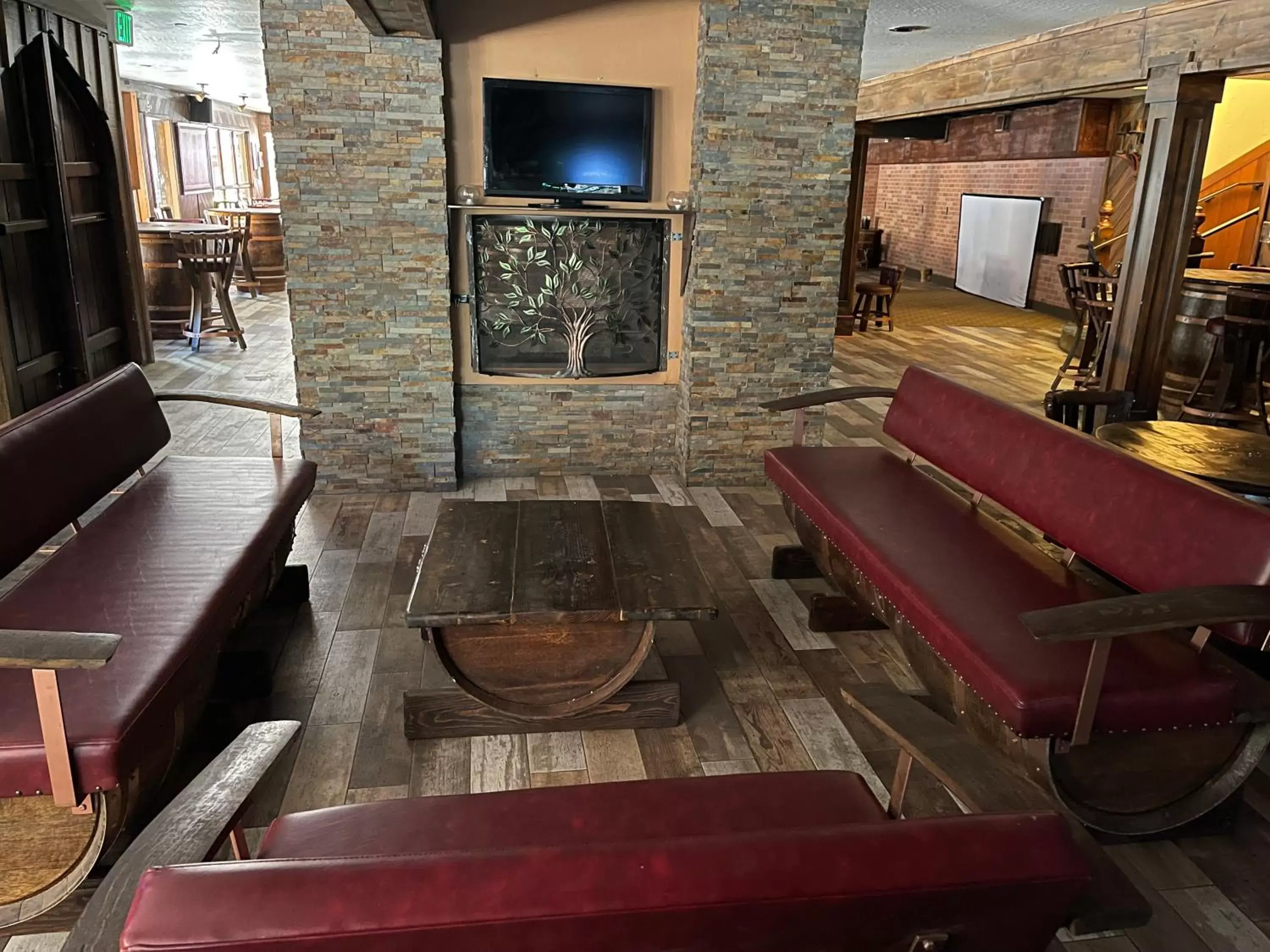 Communal lounge/ TV room, Seating Area in The Historic Brookdale Lodge, Santa Cruz Mountains