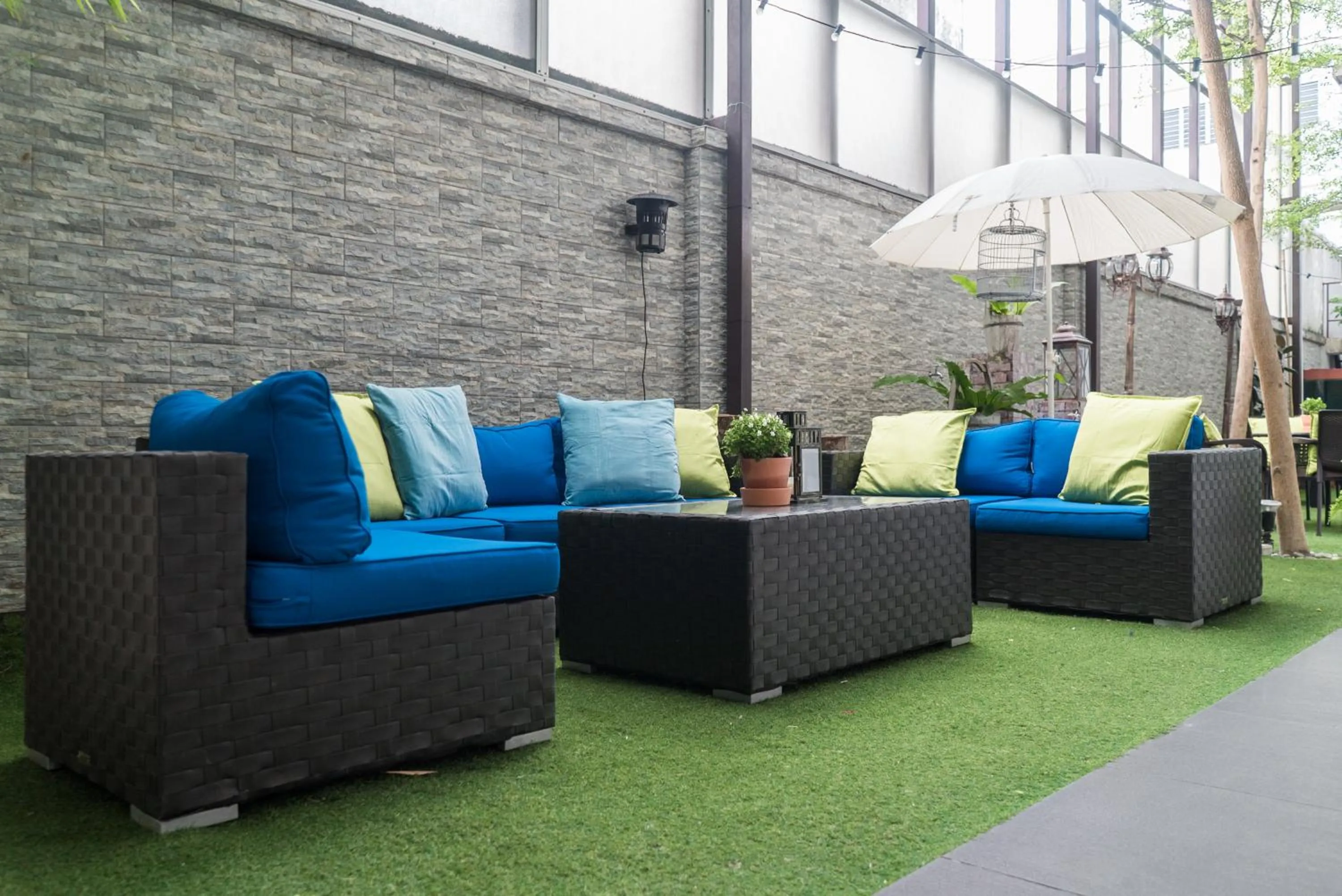 Seating area in V Garden Hotel