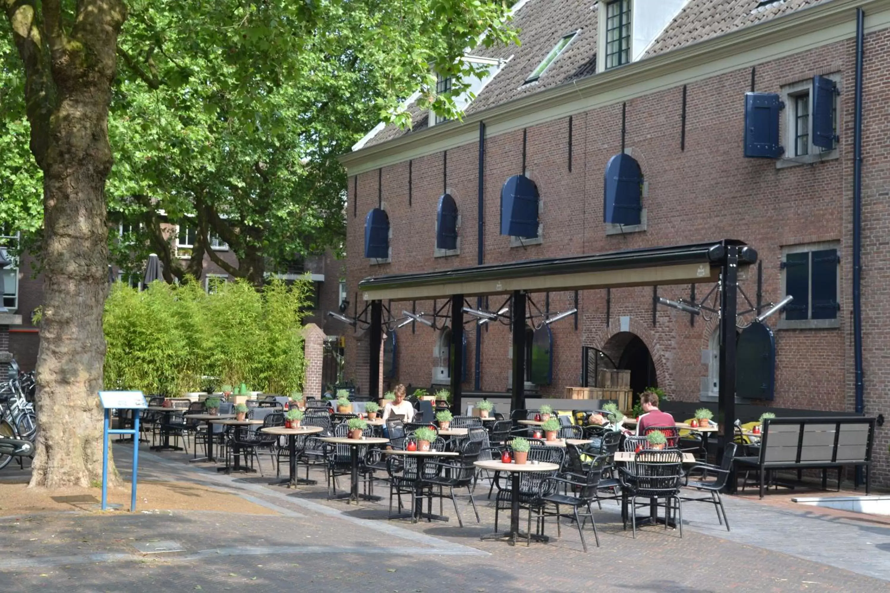 Balcony/Terrace, Restaurant/Places to Eat in Van Rossum Stadshotel Woerden