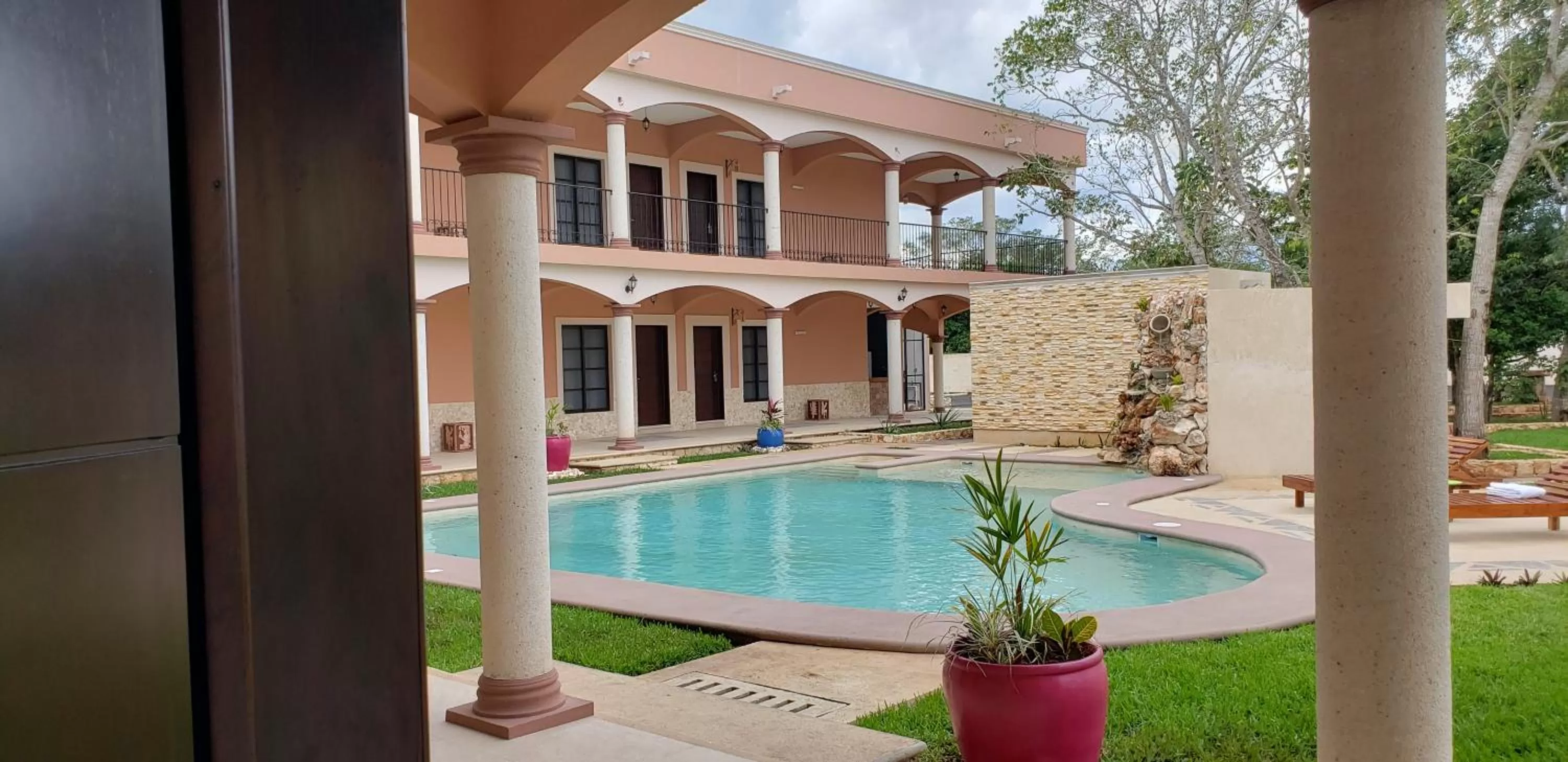 Pool view in Hotel Los Frailes, Valladolid, Yucatán