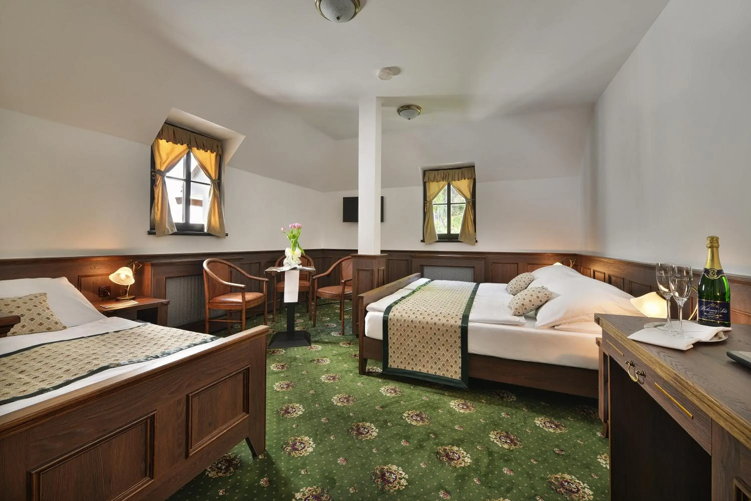 Bed in Hotel Podhrad