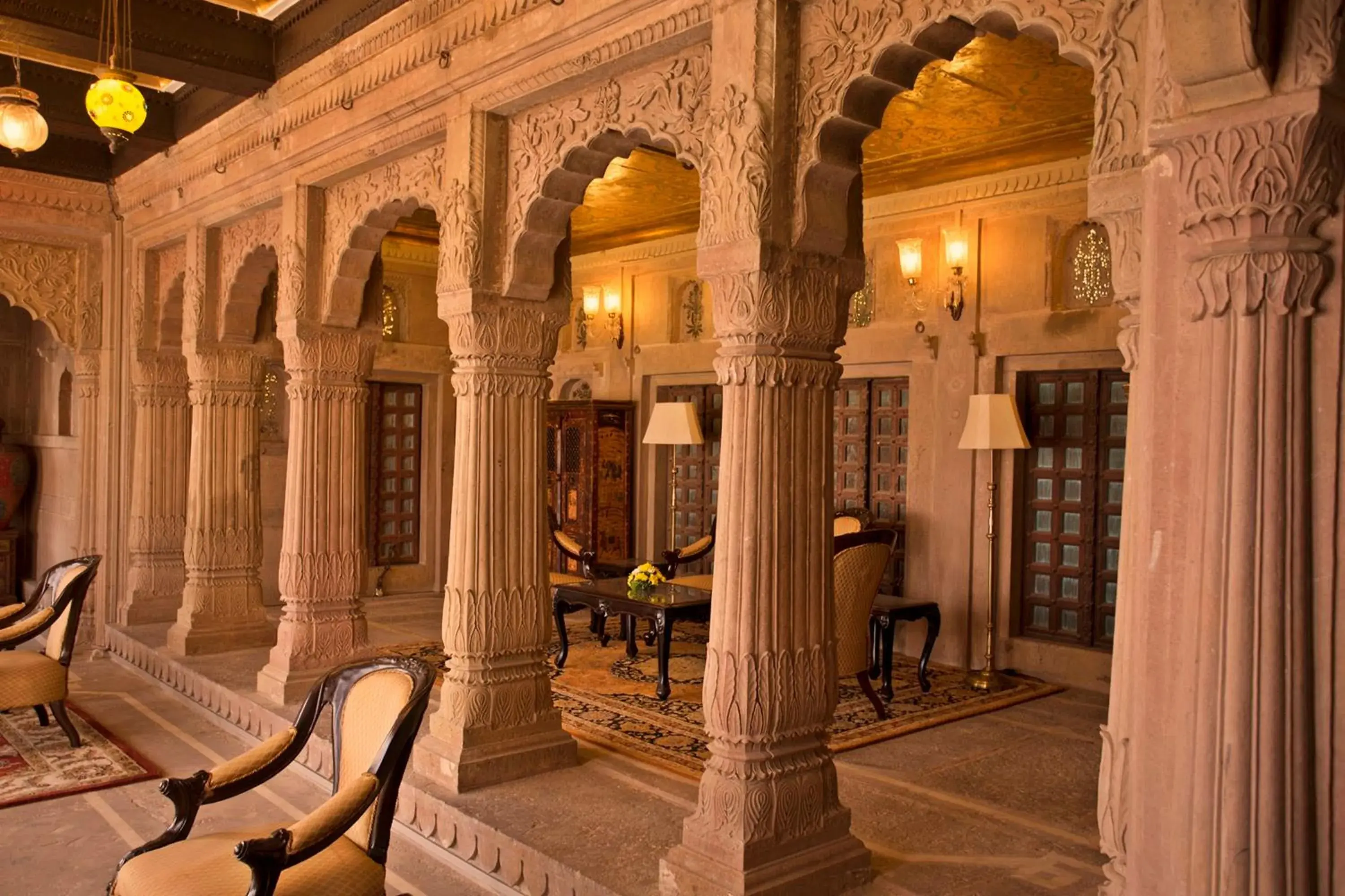 Living room, Seating Area in BrijRama Palace, Varanasi by the Ganges