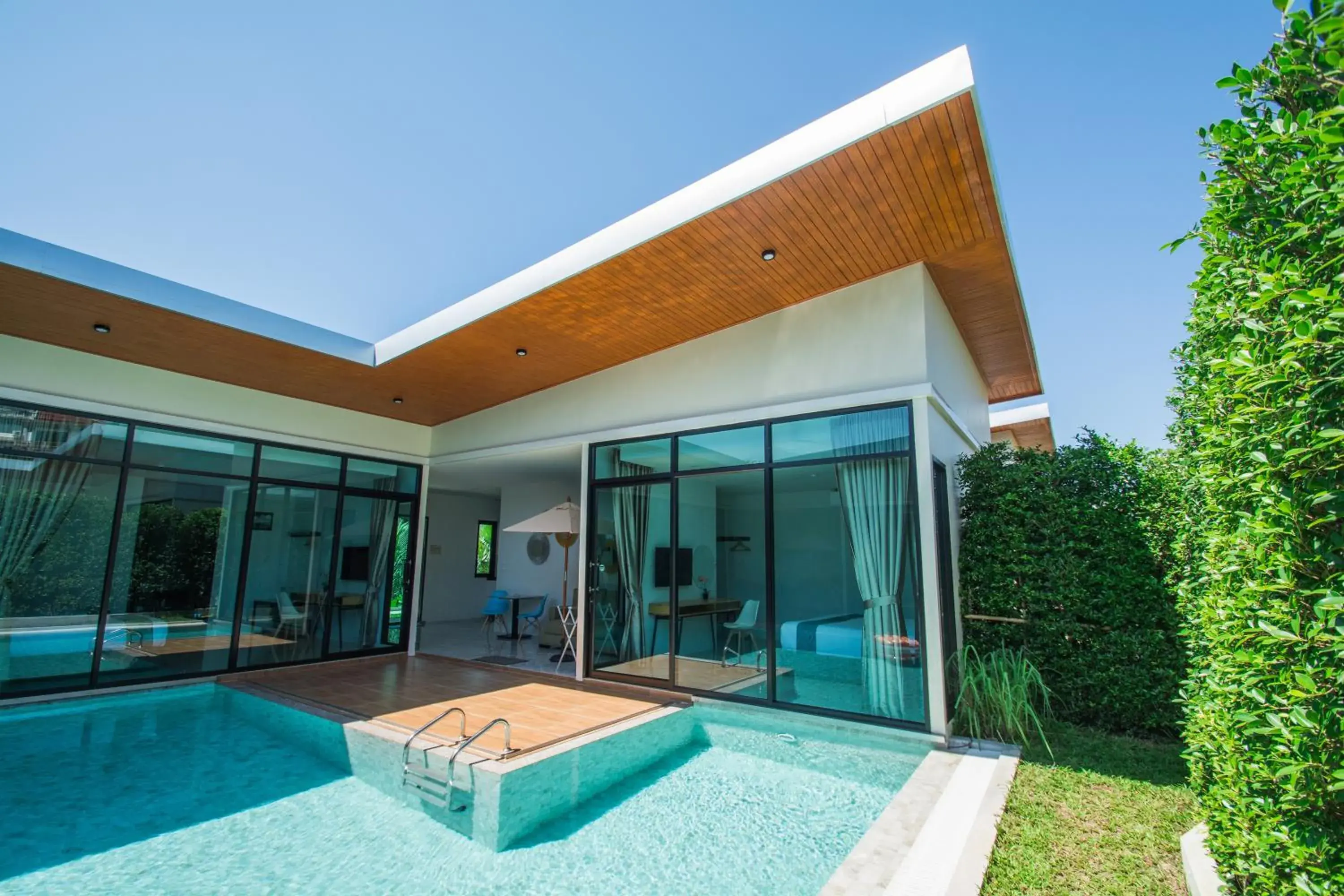 Pool view in Good Night Pool Villa Phuket - SHA Plus Pool view in Good Night Pool Villa Phuket - SHA Plus