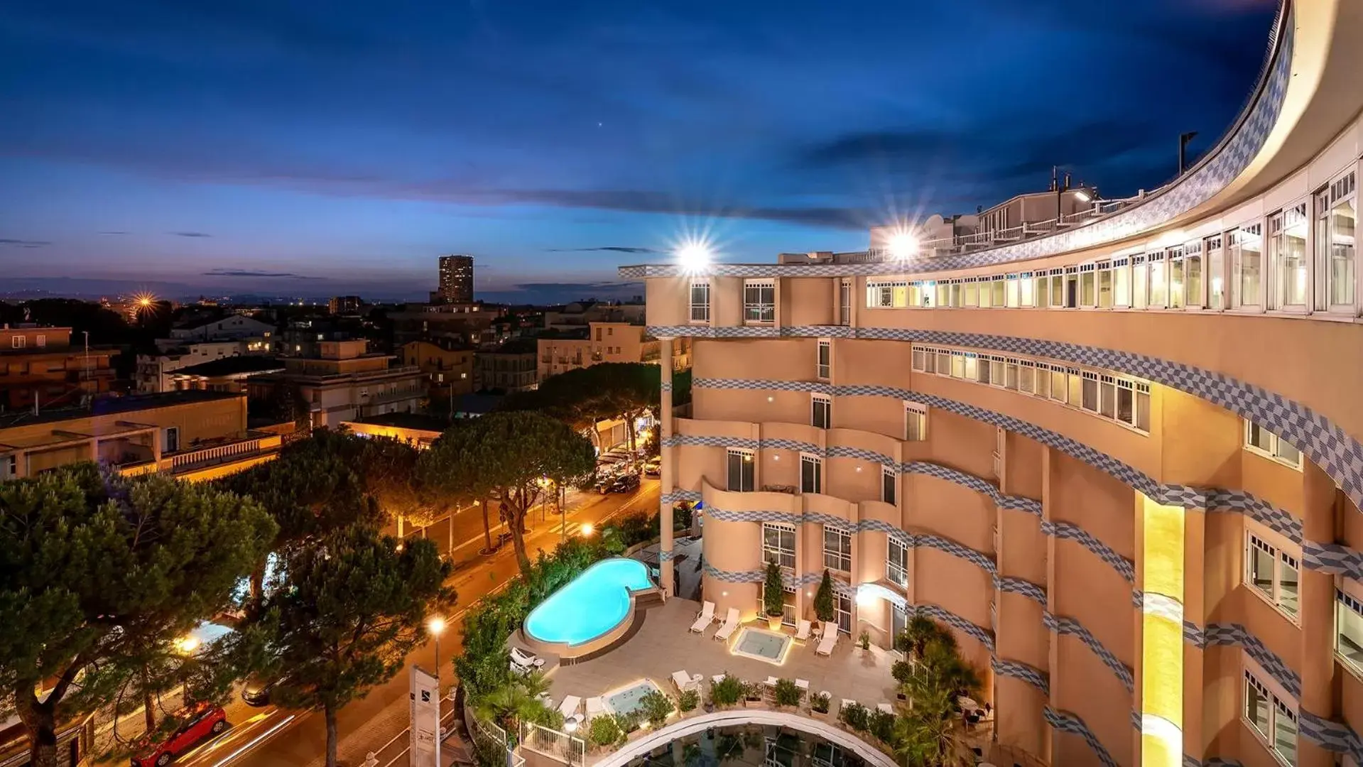 Bird's eye view, Pool View in Savoia Hotel Rimini