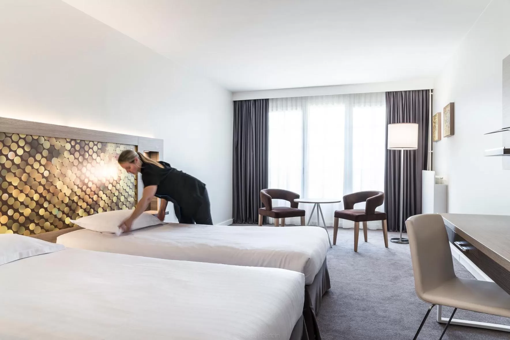 Bedroom, Bed in Hôtel du Parc