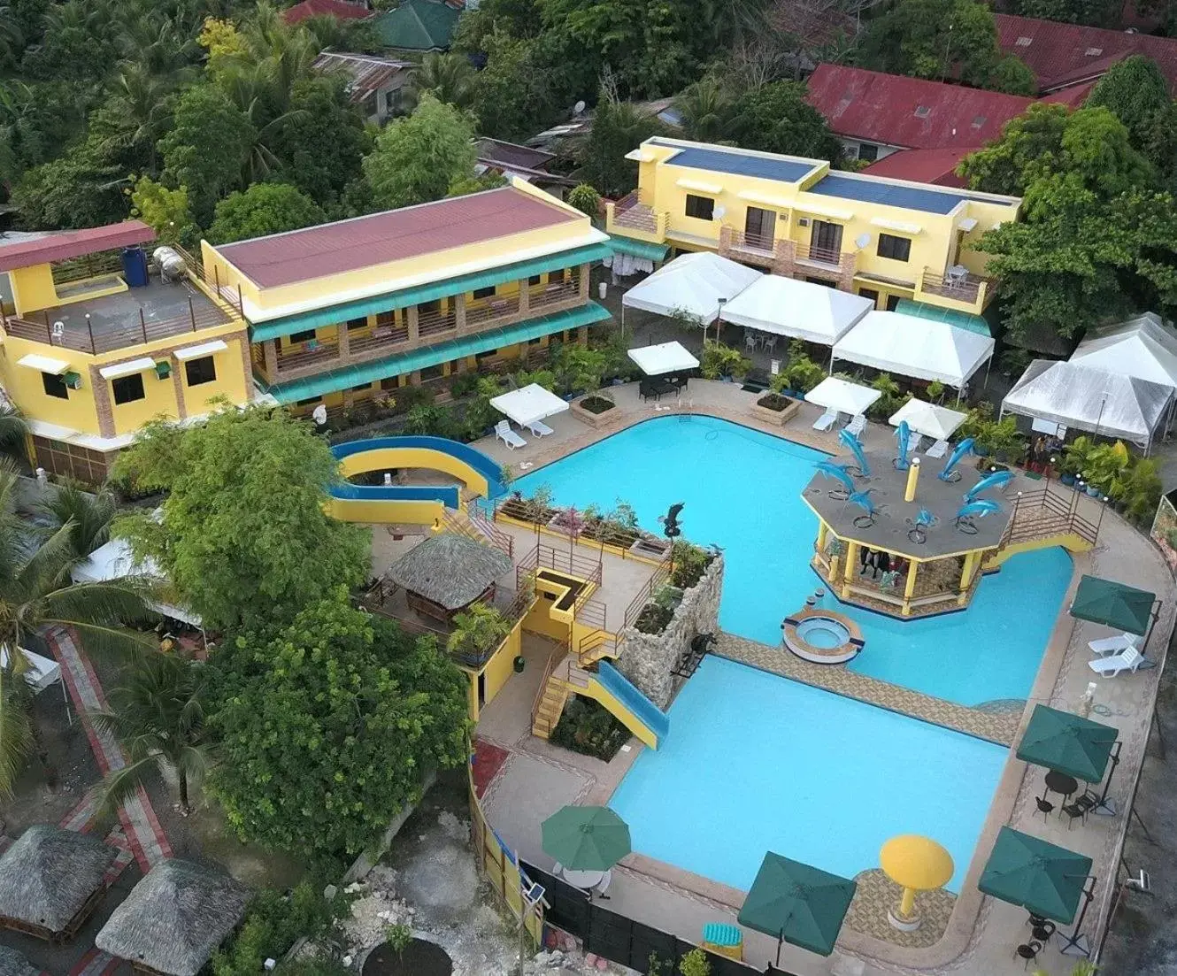 Swimming pool, Bird's-eye View in Moalboal Tropics