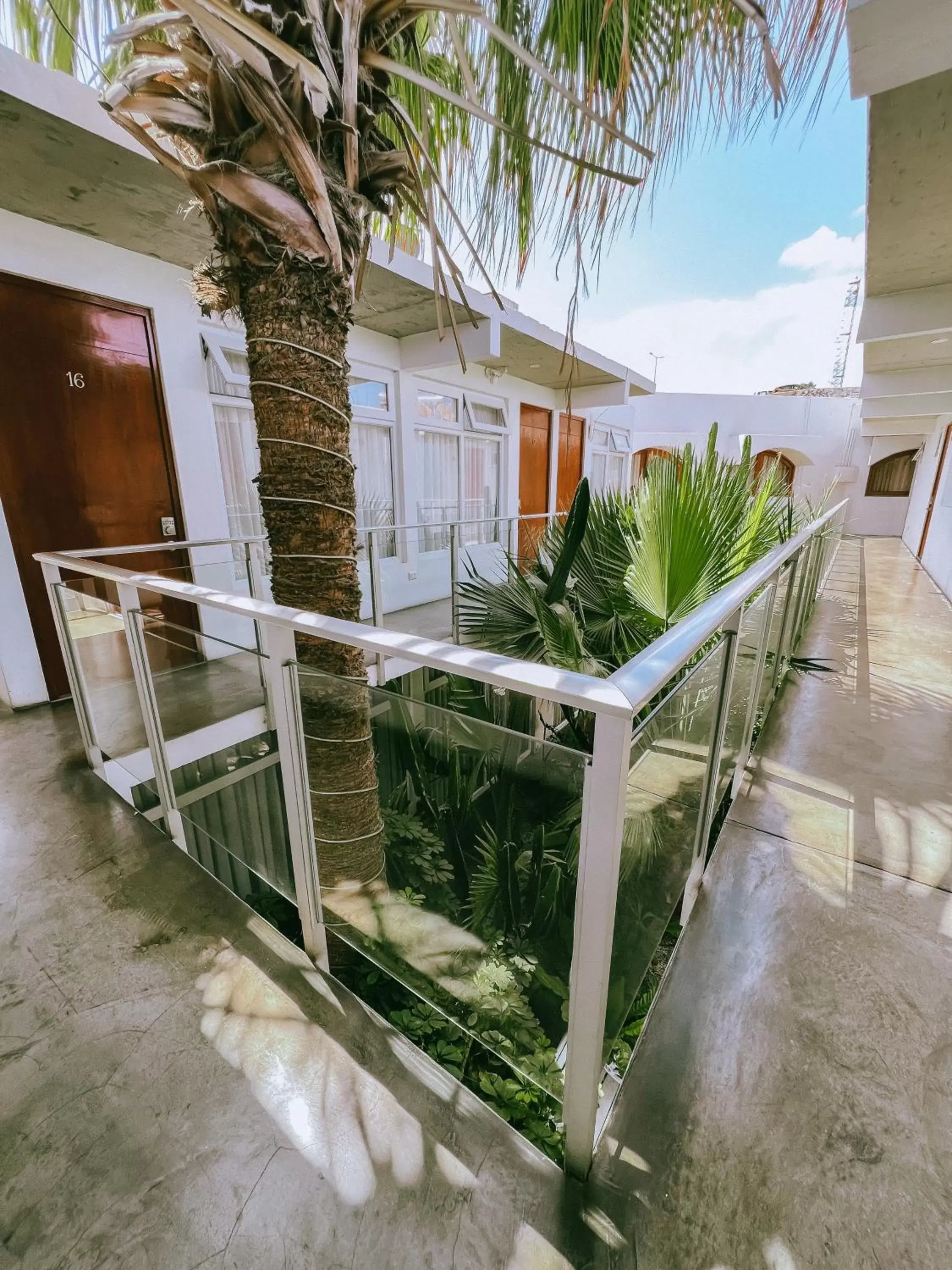 Patio in Hotel Puerto Chinchorro