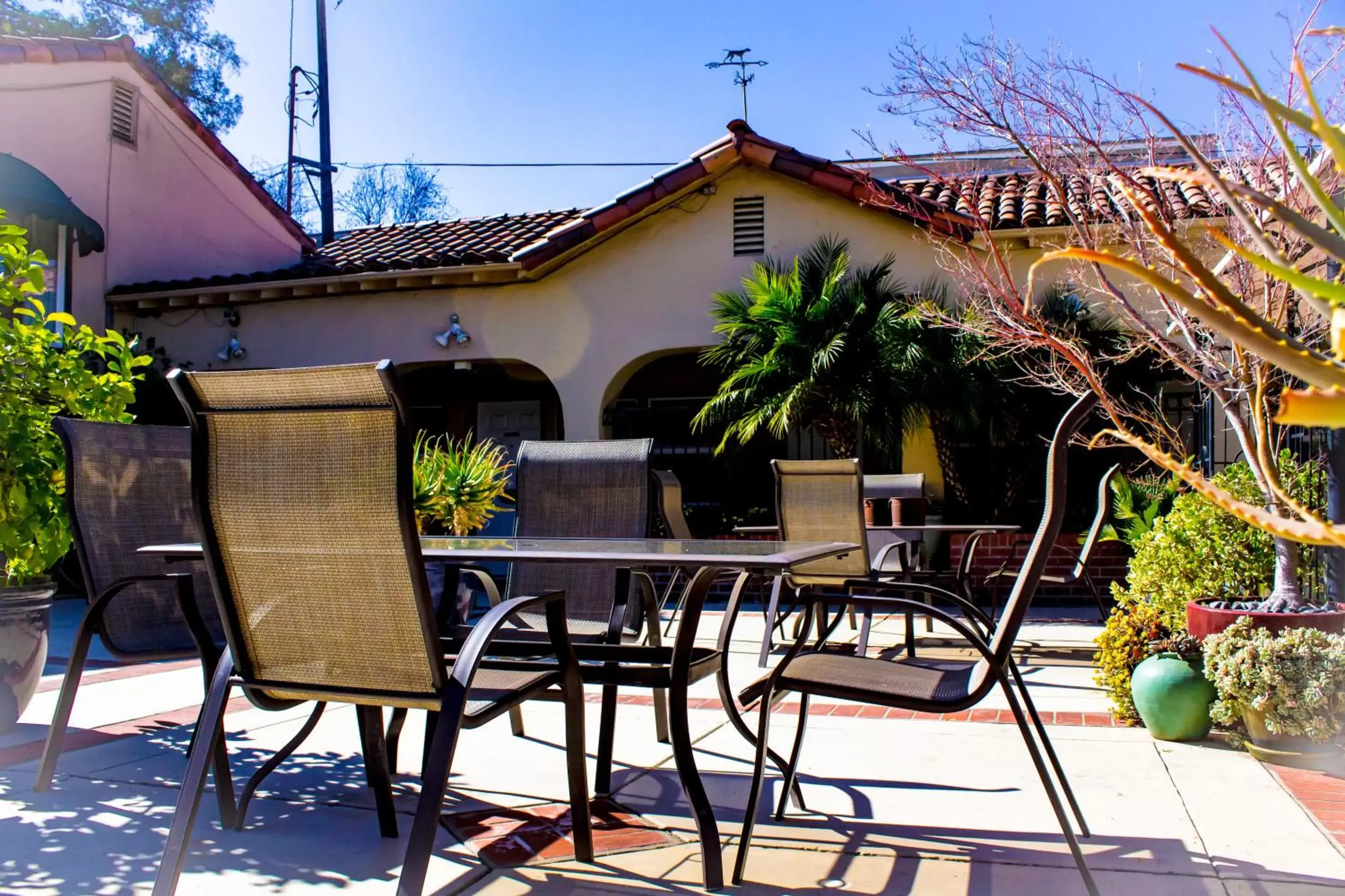 Patio, Property Building in Los Gatos Garden Inn Hotel