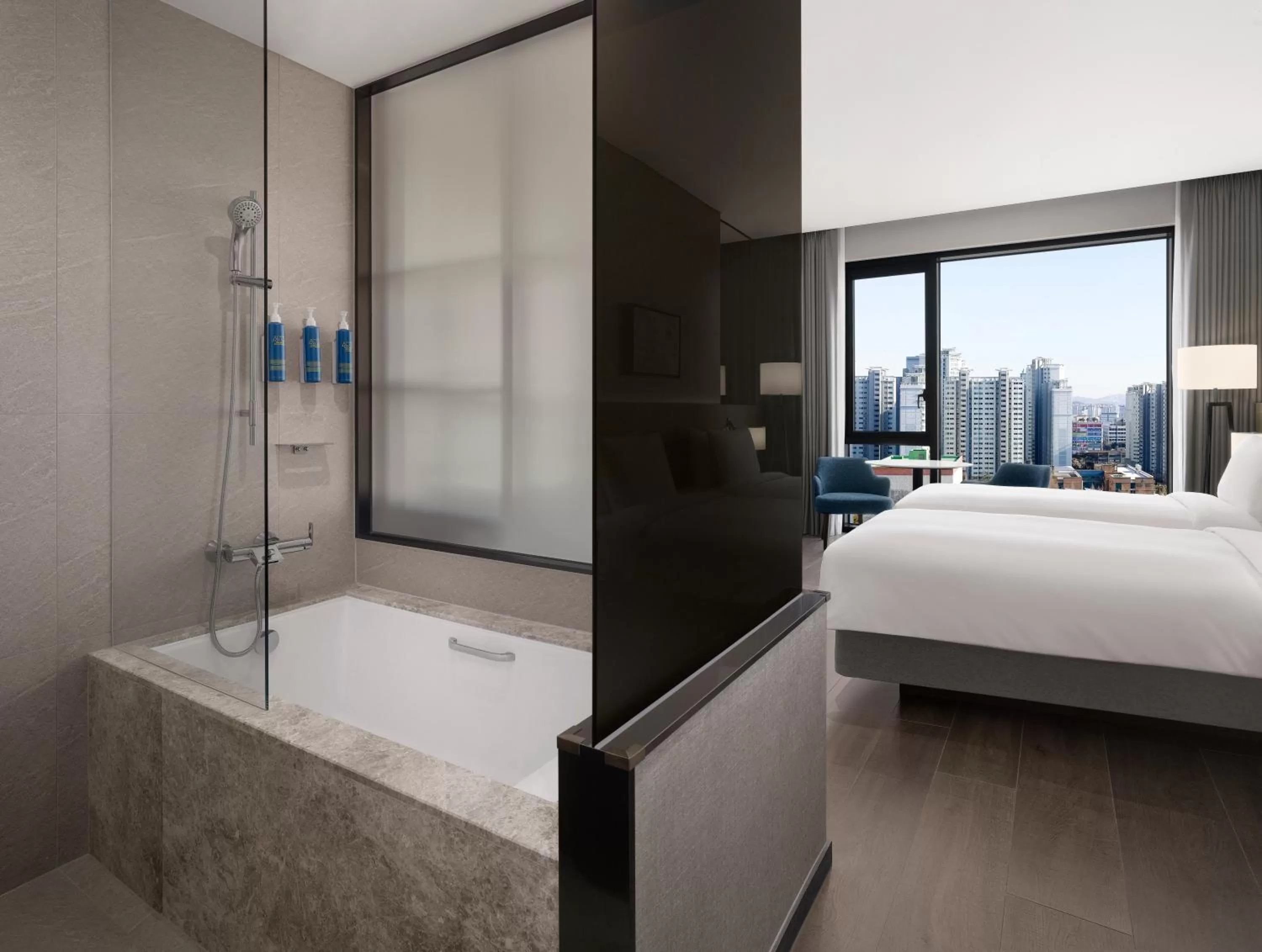 Bathroom, Bed in Four Points by Sheraton Suwon