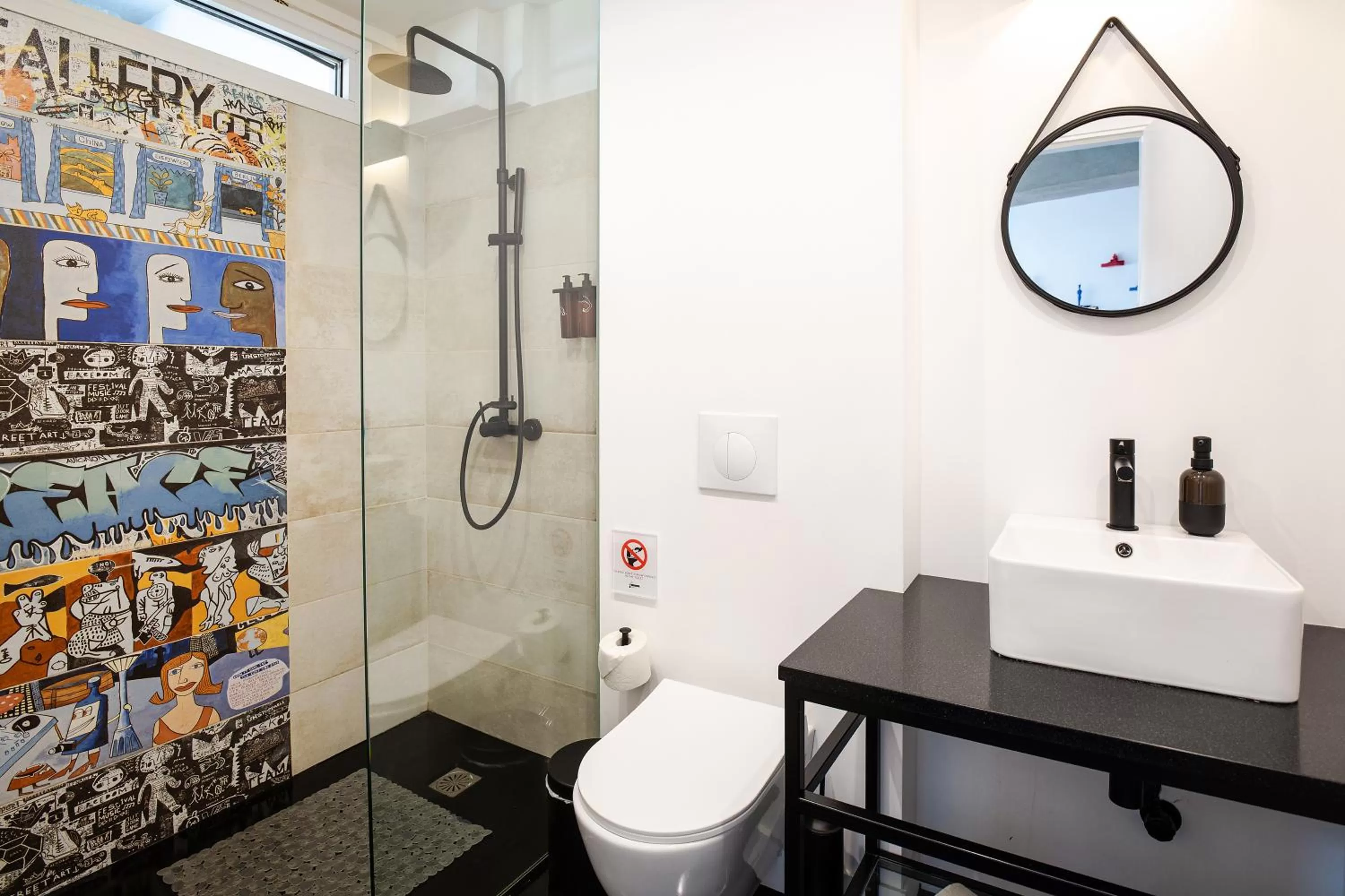 Bathroom in Downtown Athens Lofts - The Acropolis Observatory