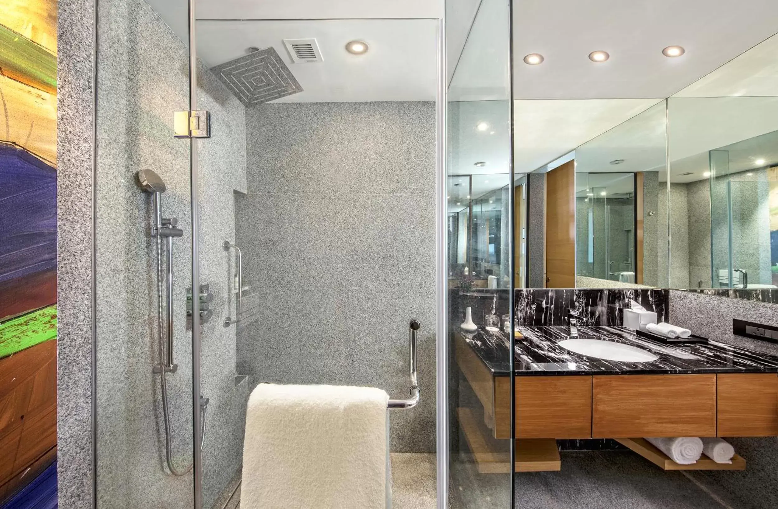 Shower, Bathroom in DoubleTree by Hilton Ahmedabad