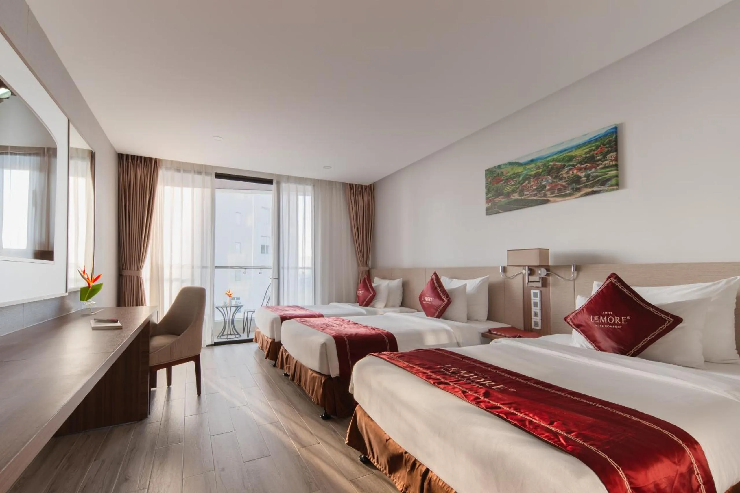 TV and multimedia, Bed in LeMore Hotel Nha Trang
