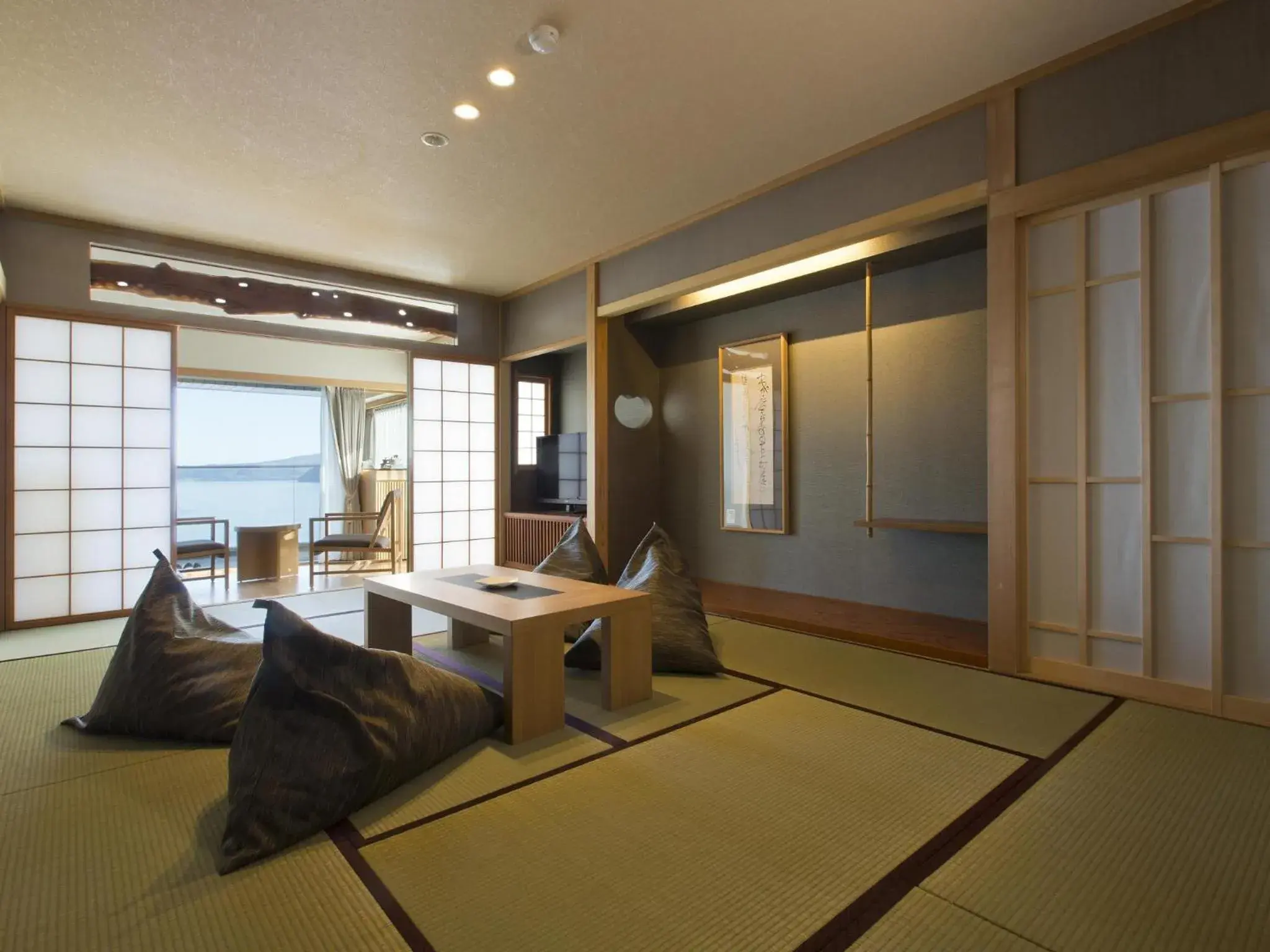 View (from property/room), Seating Area in The Lake view TOYA Nonokaze resort