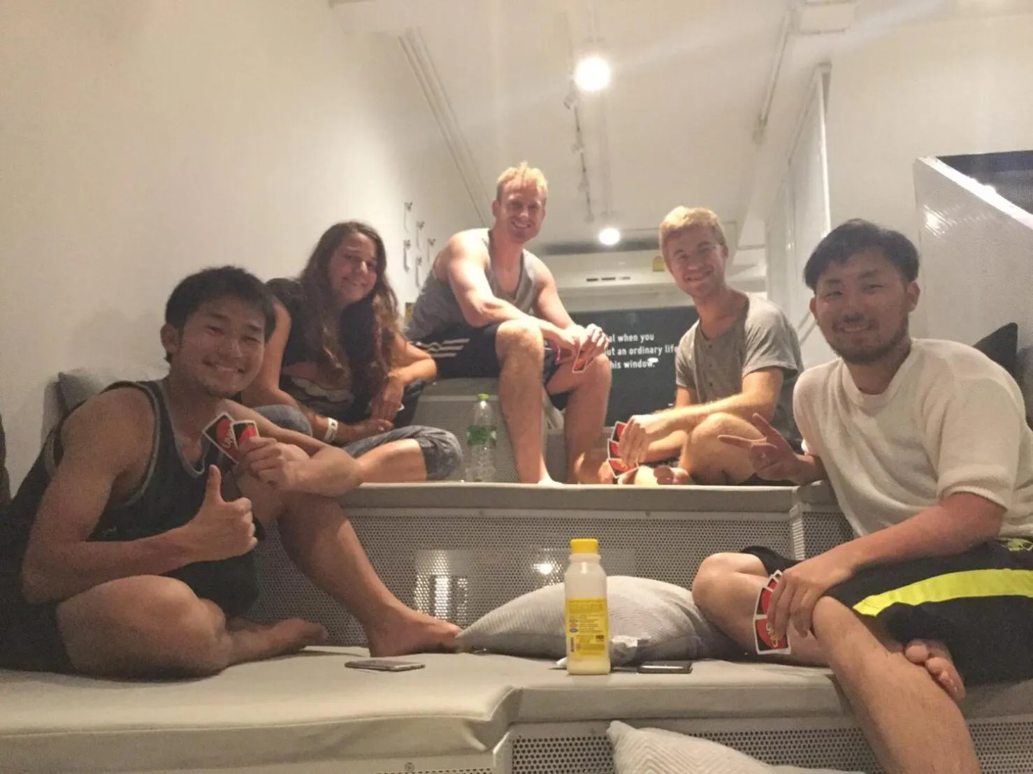 group of guests in Bed One Block Hostel