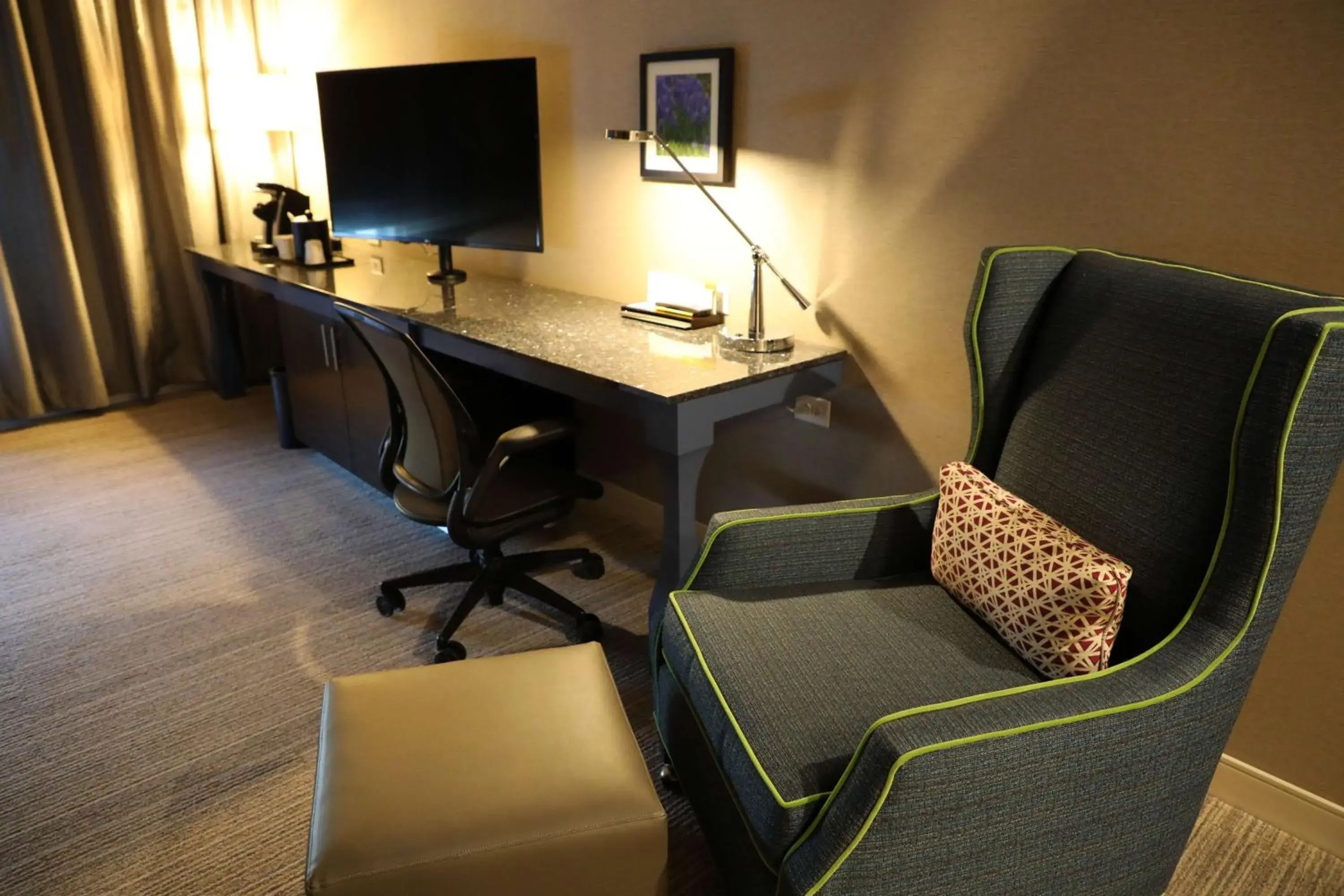 Bedroom, TV/Entertainment Center in Hilton Garden Inn Austin Airport