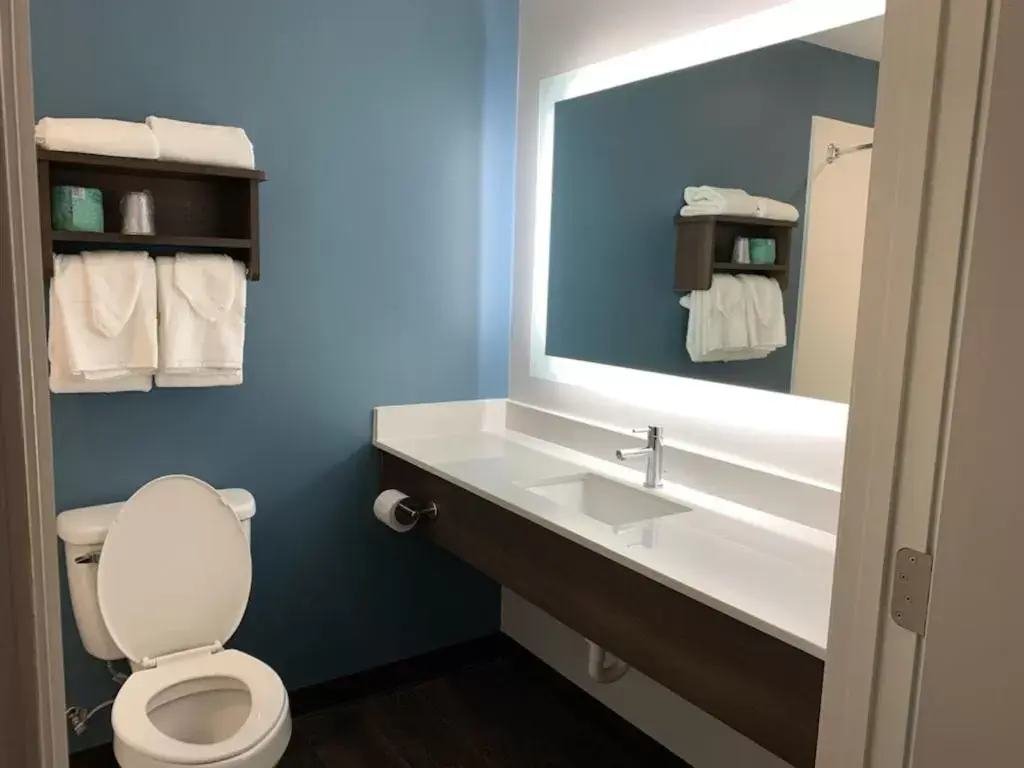 Bathroom in WoodSpring Suites Pecos