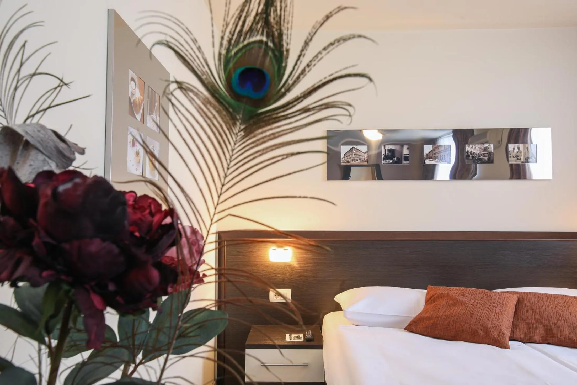 Decorative detail, Bed in Hotel Evropa