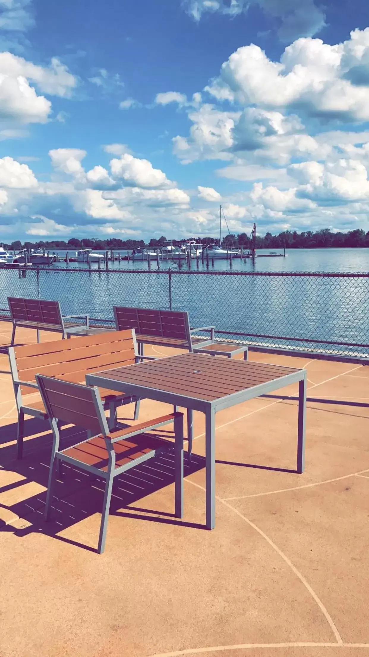 Patio in Airport Waterfront Inn