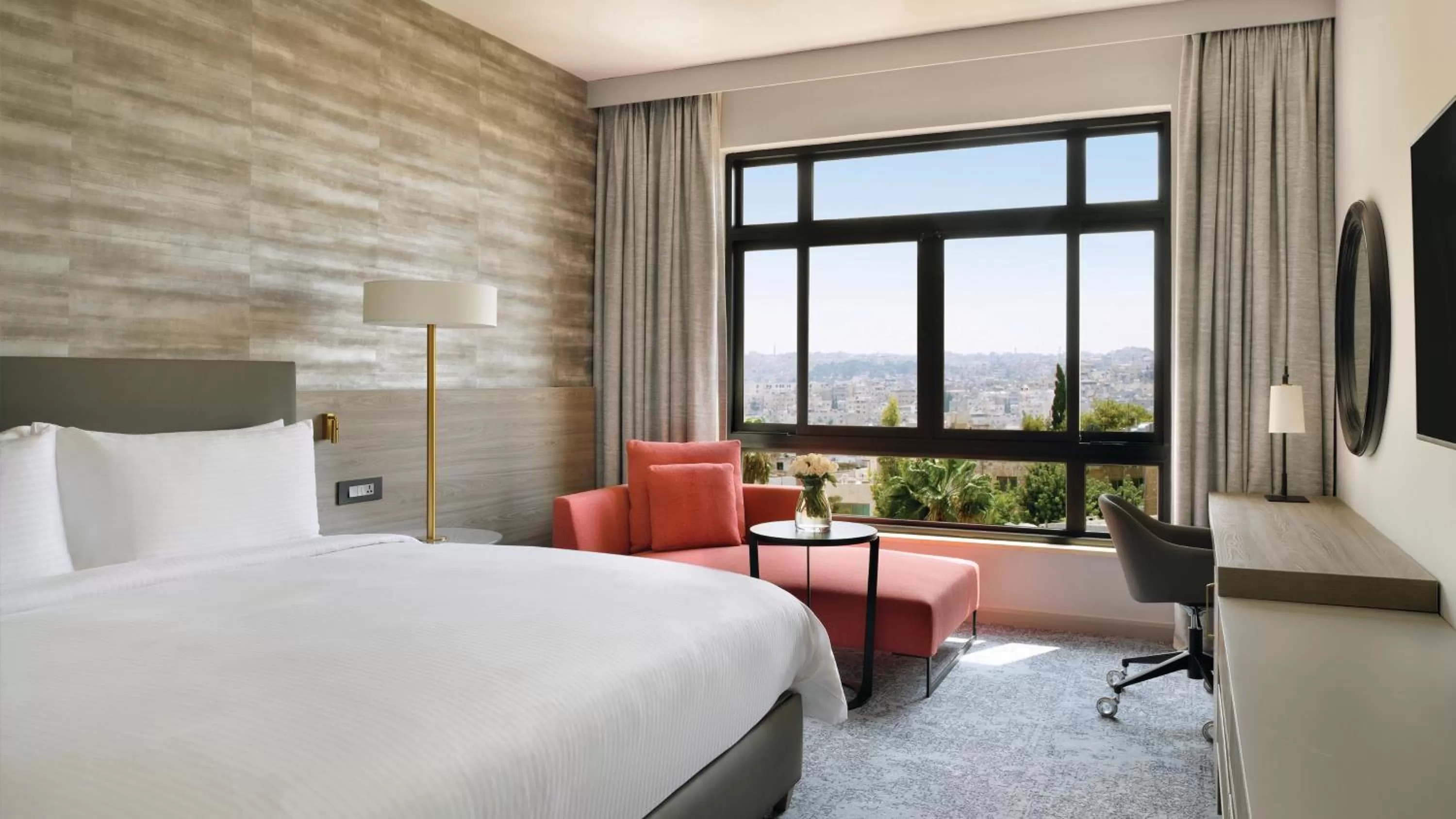 View (from property/room), Bed in InterContinental Amman Jordan by IHG