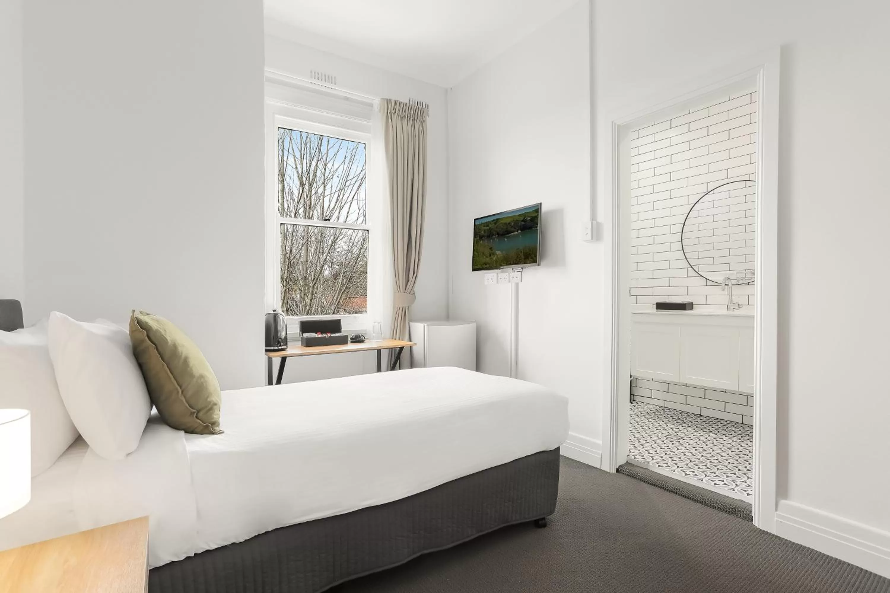 Bed in Grand View Hotel