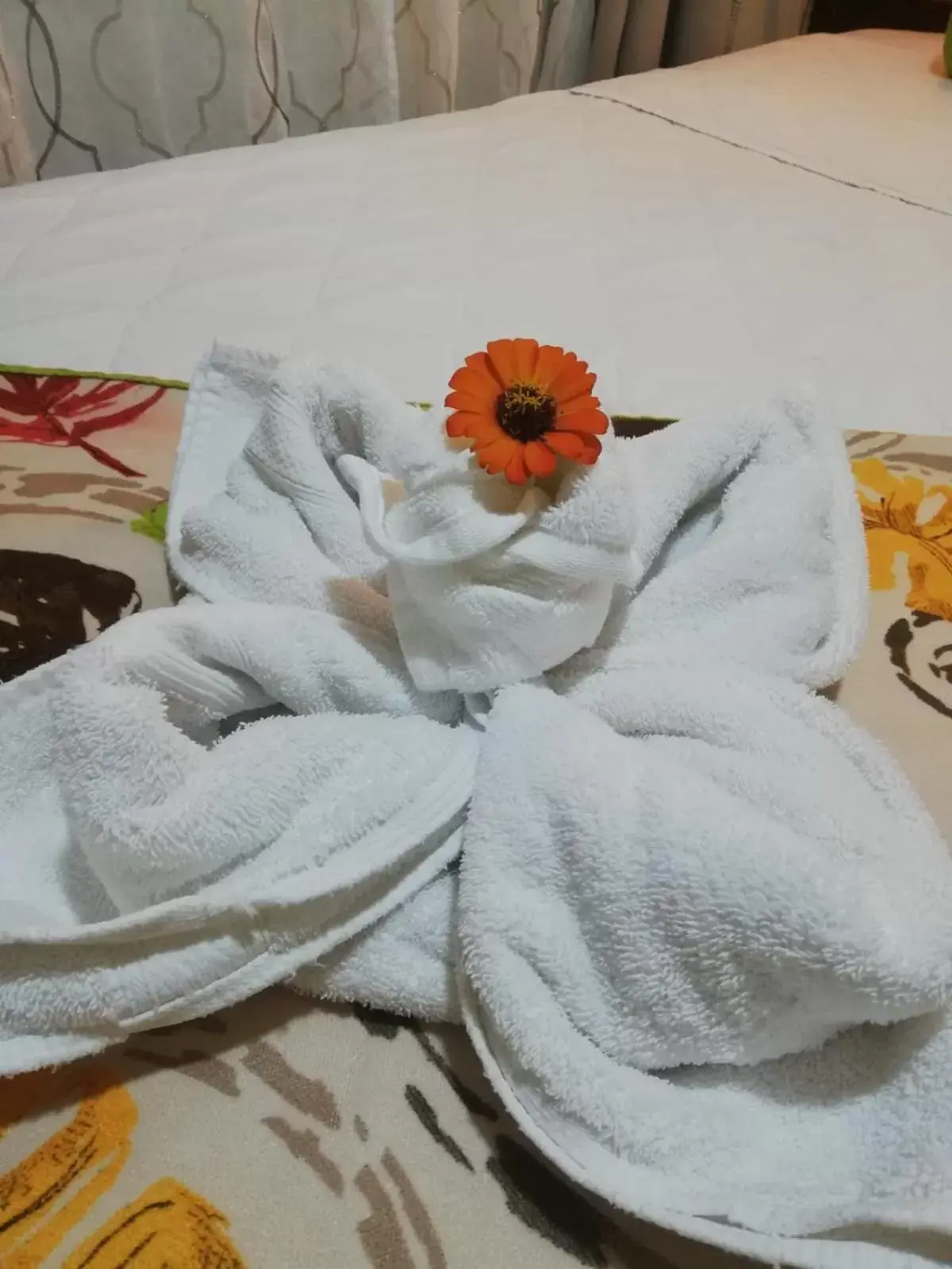 towels, Bed in Berlor Airport Inn