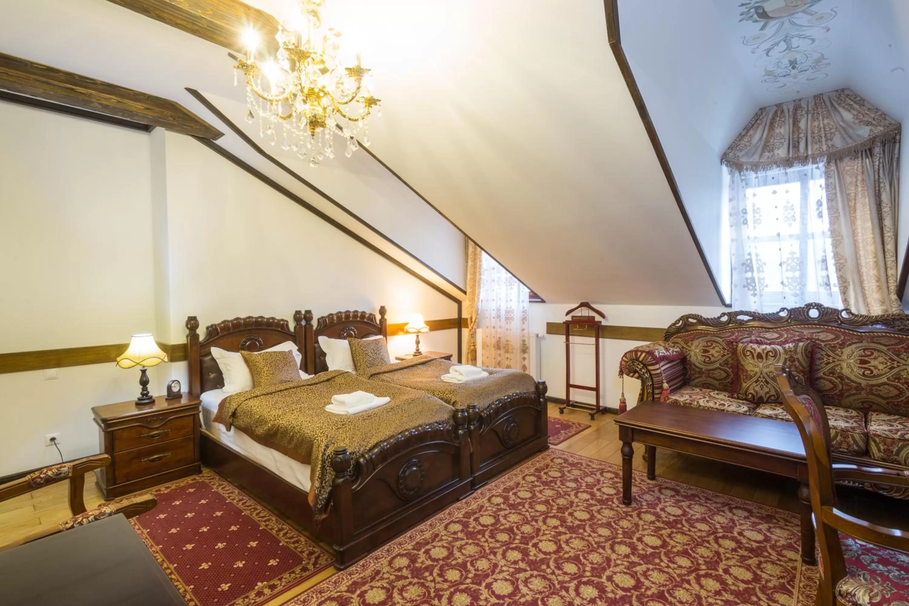 Patio, Bed in Zámek Lužec Spa & Wellness Resort