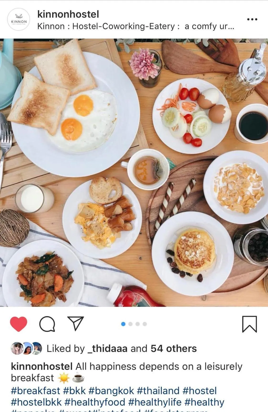 Breakfast in Kinnon Deluxe Hostel Coworking Cafe