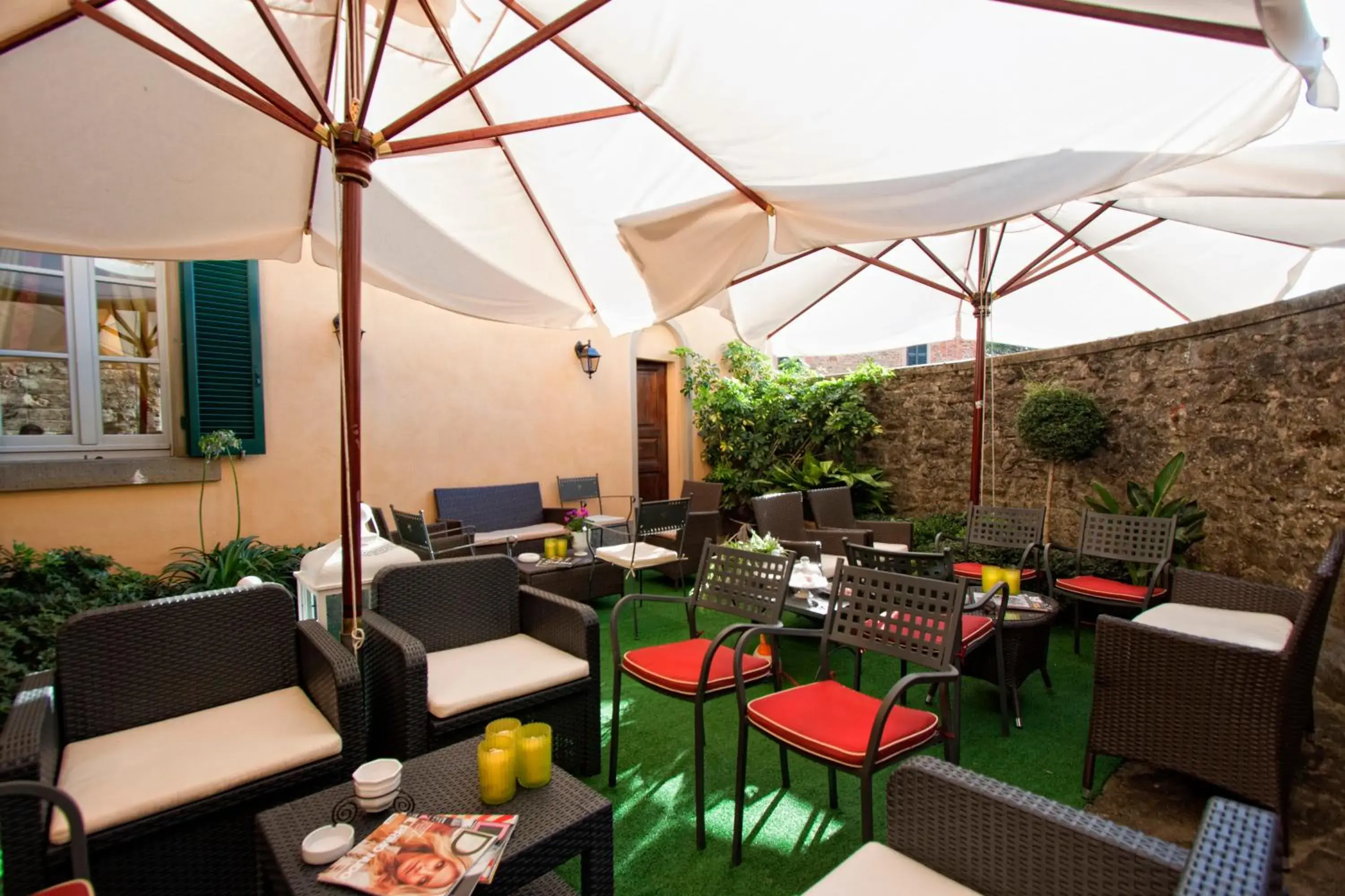 Balcony/Terrace, Restaurant/Places to Eat in Hotel Villa Marsili