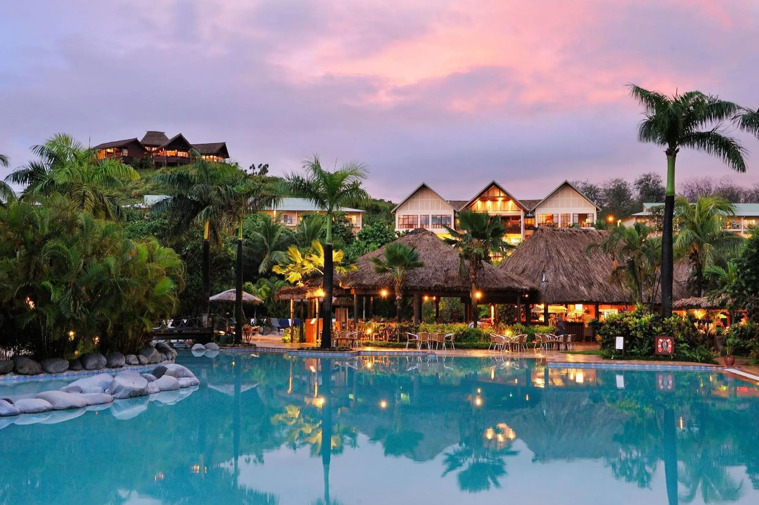 Facade/entrance, Swimming Pool in Outrigger Fiji Beach Resort