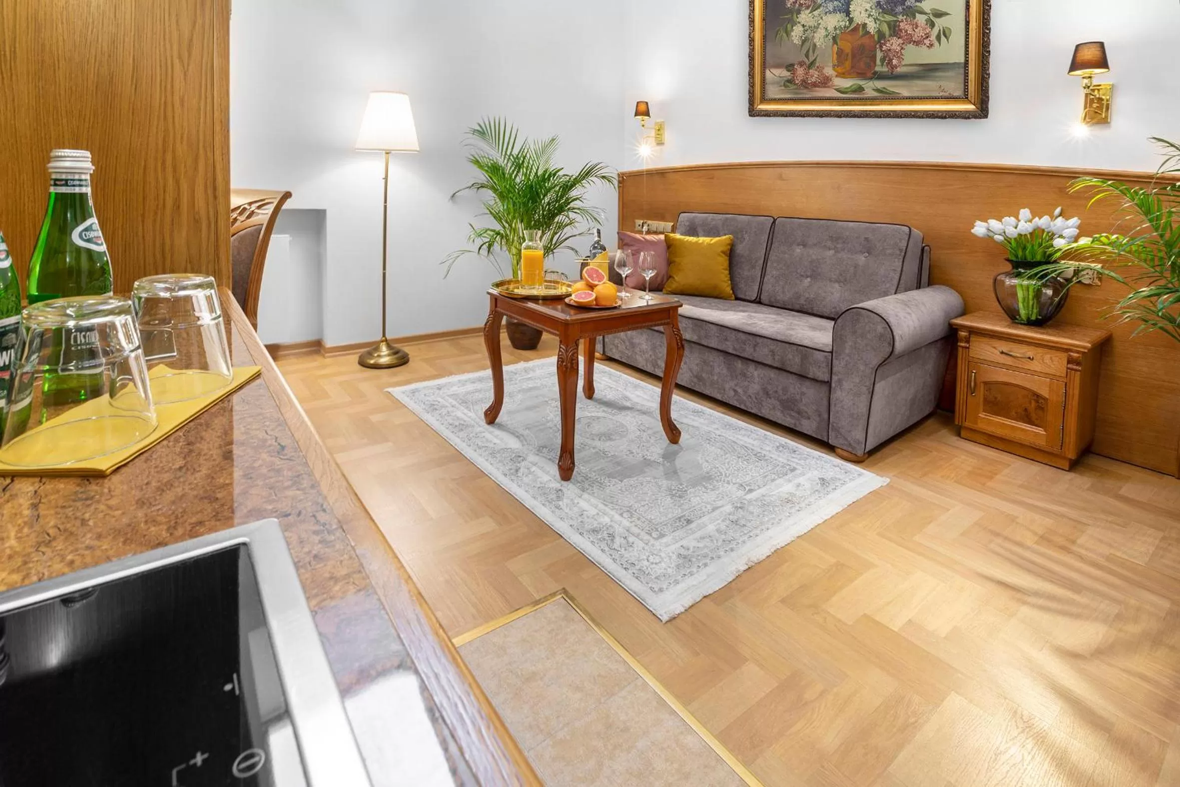 Kitchen or kitchenette in Ventus Rosa Boutique Aparthotel