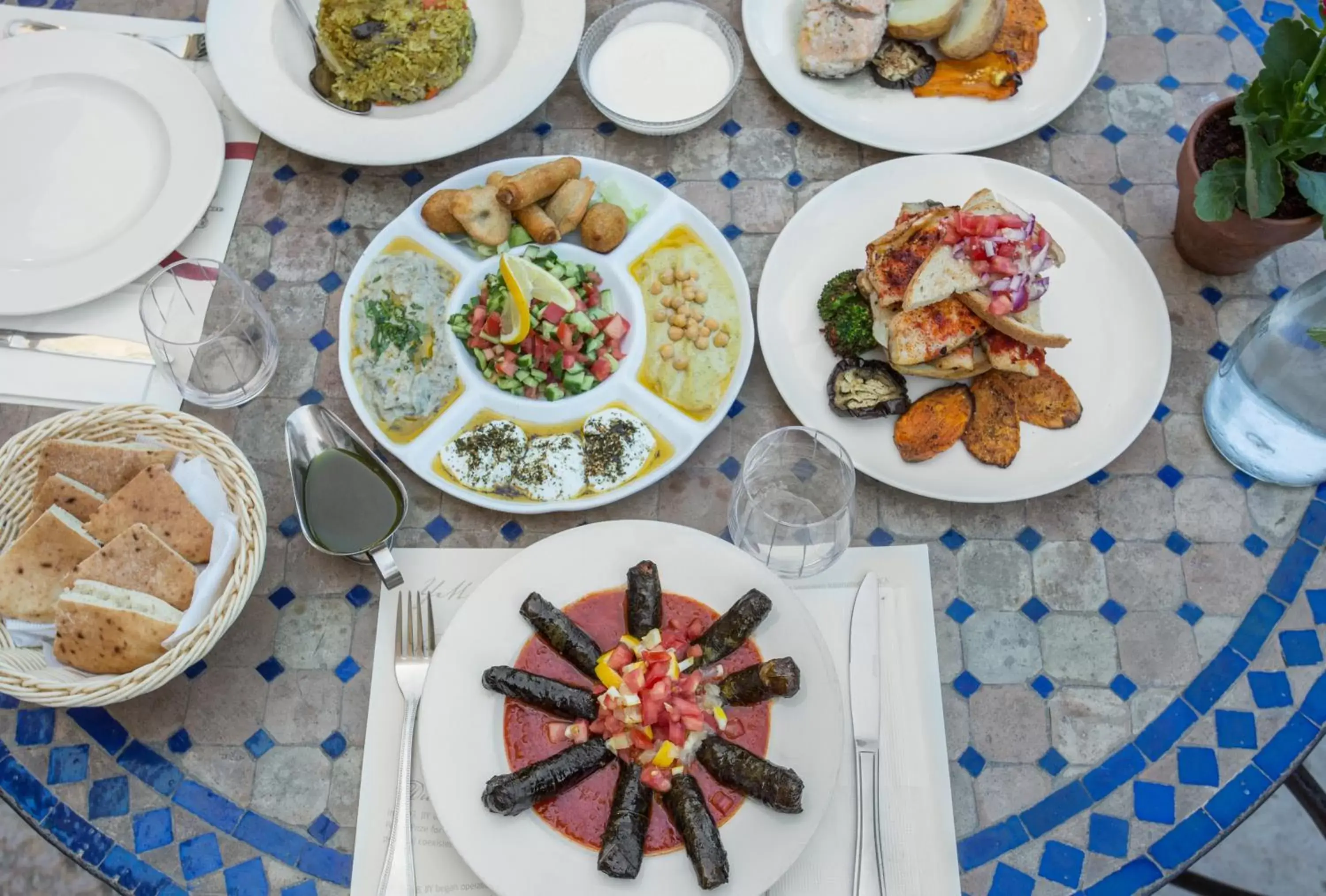 Food close-up in YMCA Three Arches Hotel