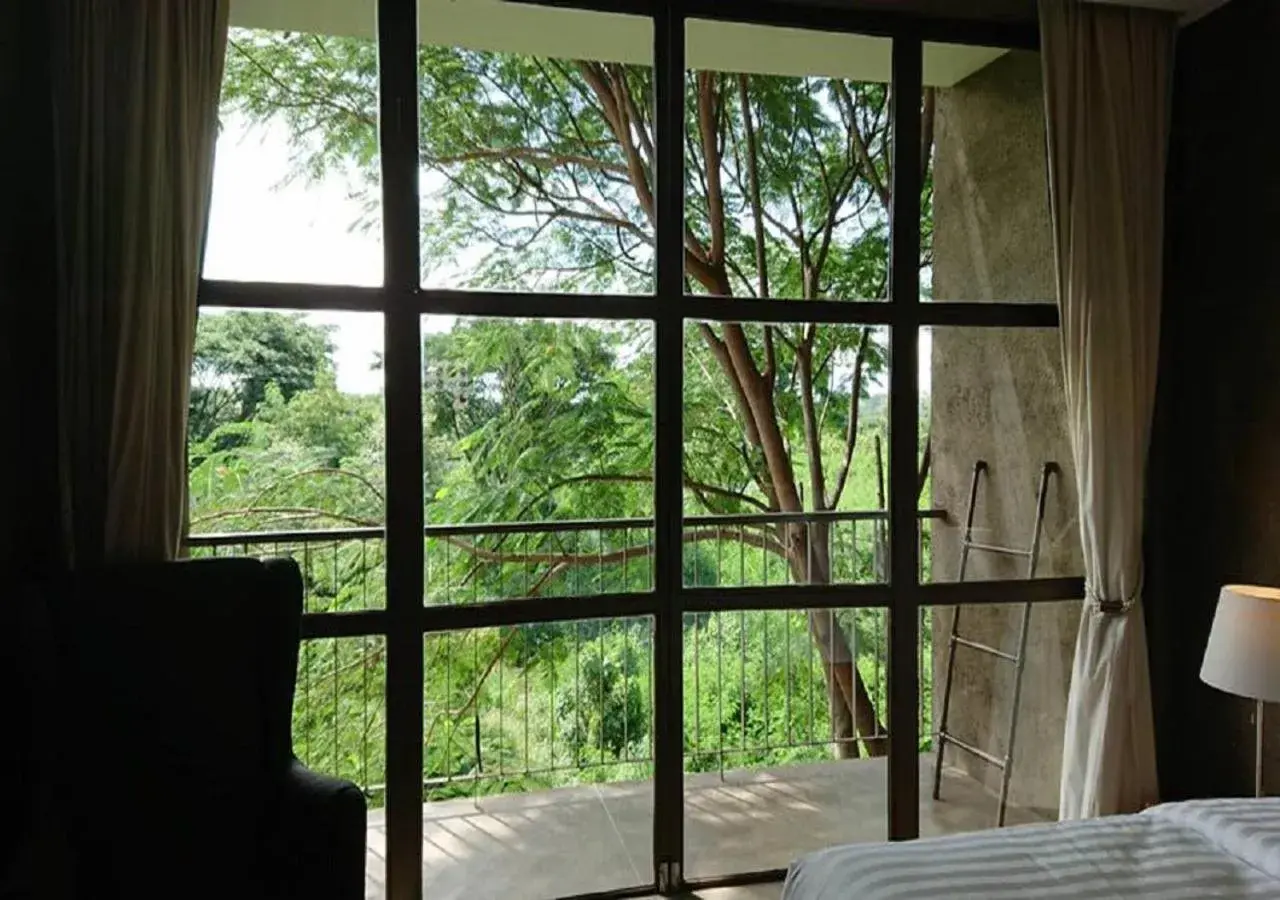 Balcony/Terrace, Bed in Inchantreedoopool Balcony/Terrace, Bed in Inchantreedoopool