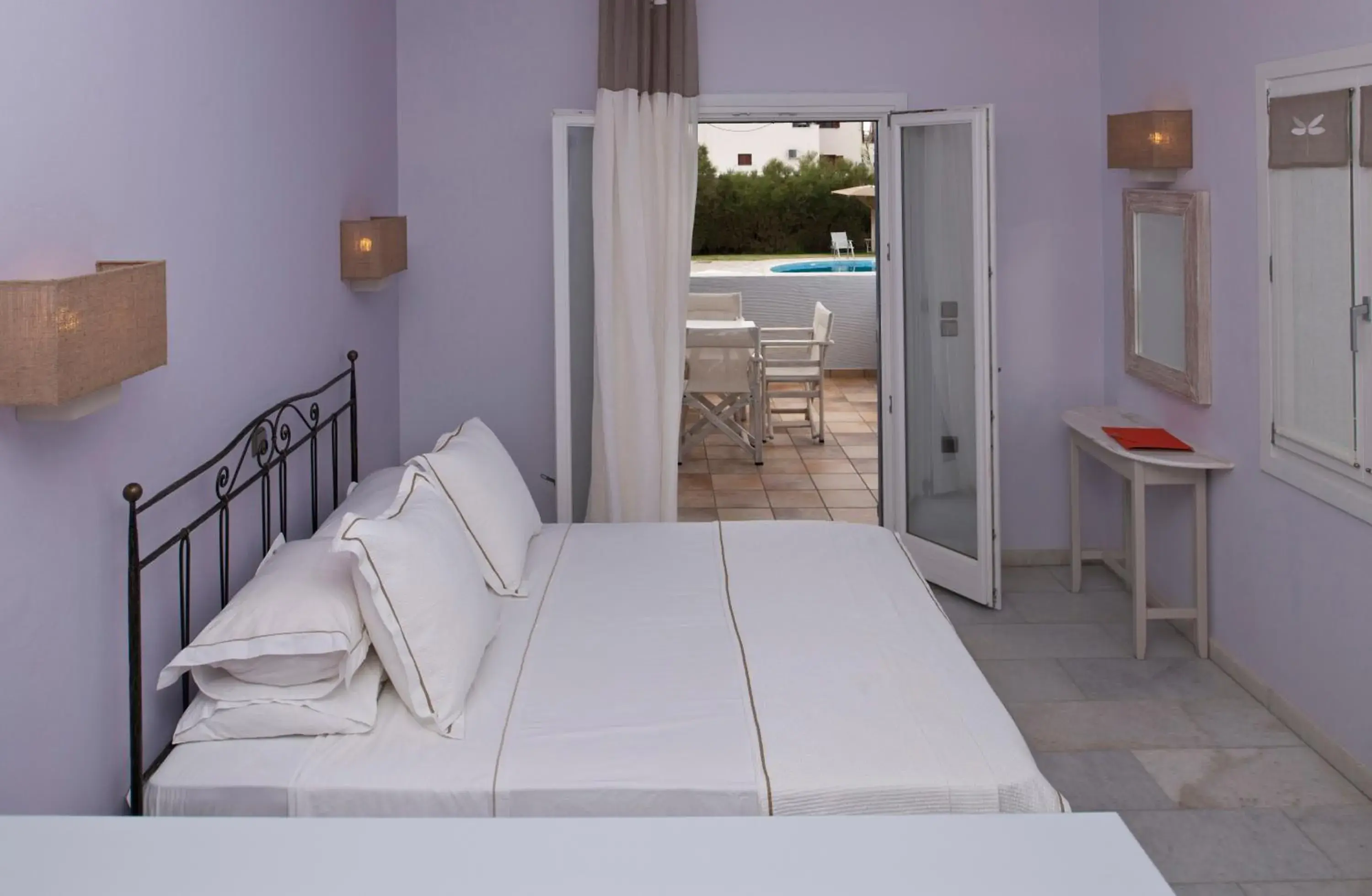 Balcony/Terrace, Bed in Ammos Naxos Exclusive Apartment