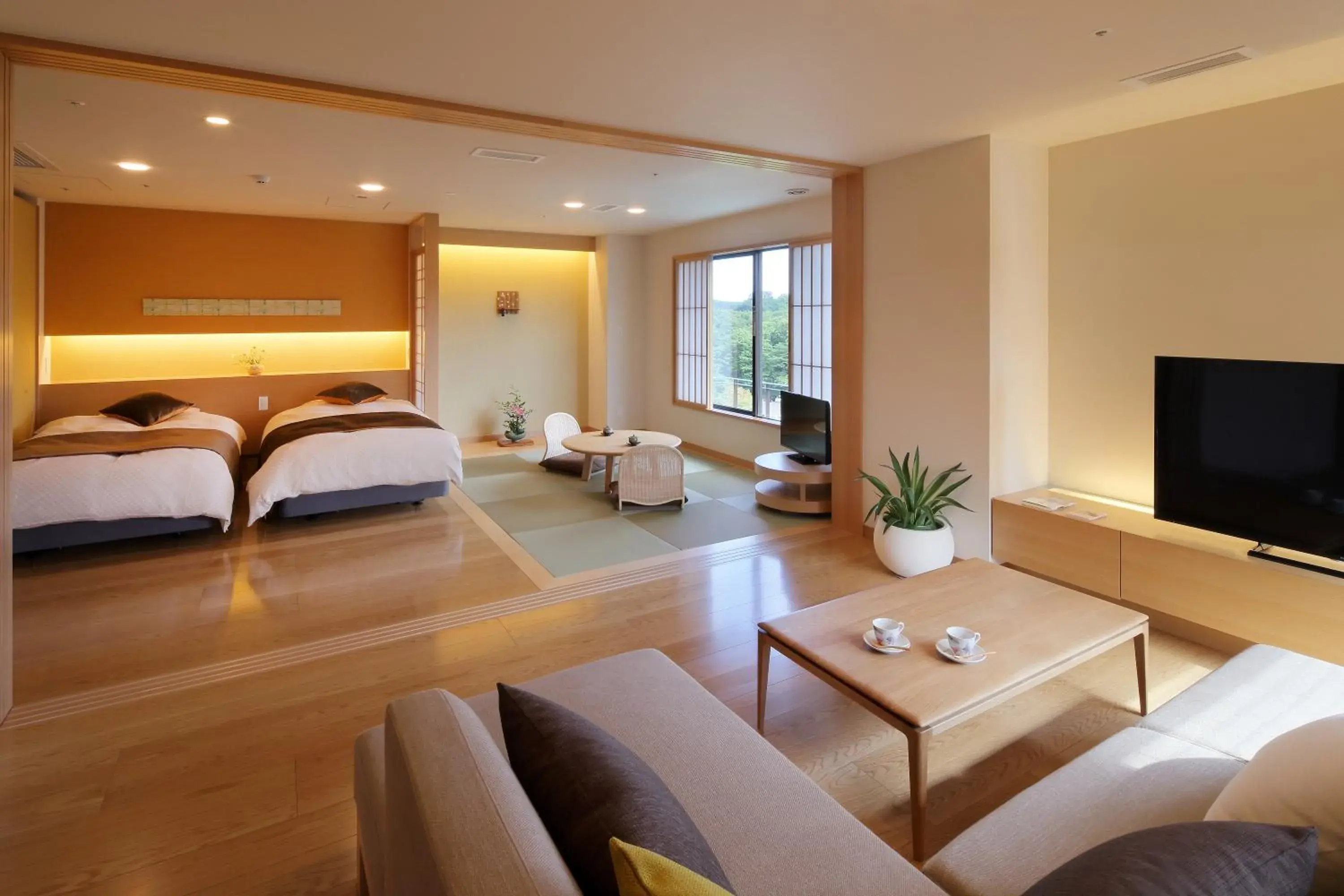 Bedroom in Ryokusuitei