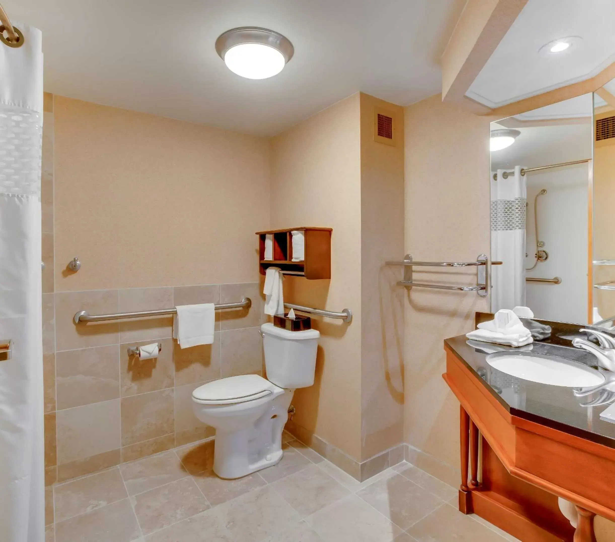Bathroom in Hampton Inn Pittsburgh/Airport Bathroom in Hampton Inn Pittsburgh/Airport