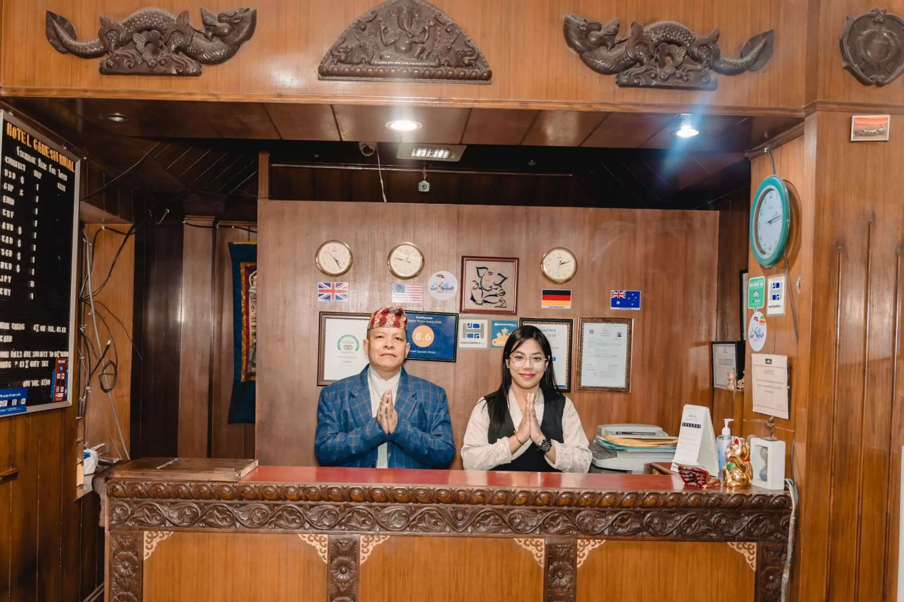 Lobby/Reception in Hotel Ganesh Himal