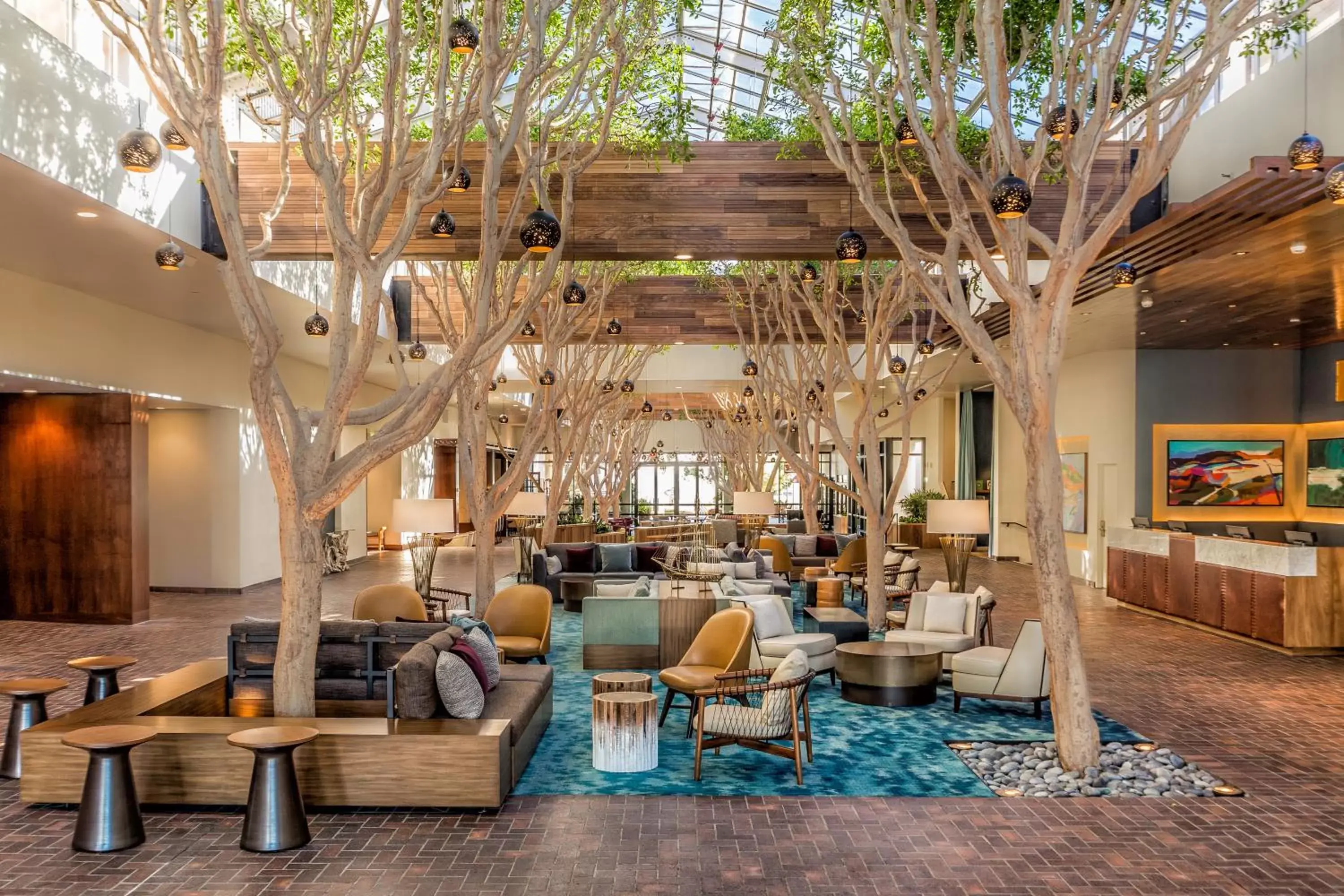 Lobby or reception, Lounge/Bar in Portola Hotel & Spa